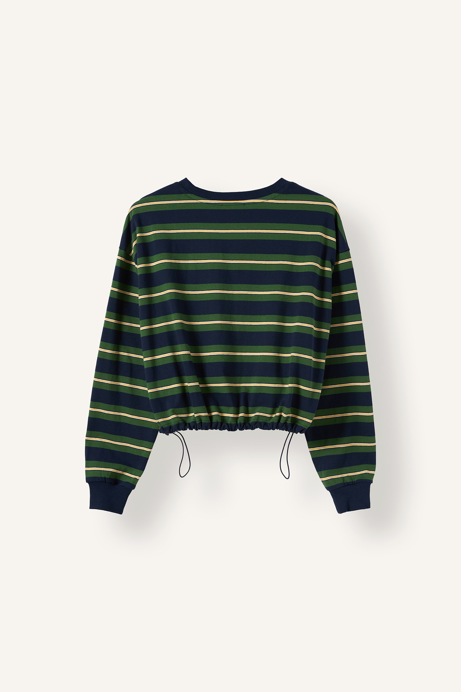 DeFacto %100 Pamuk Loose Fıt Baskılı Çizgili Sweatshirt görsel 6