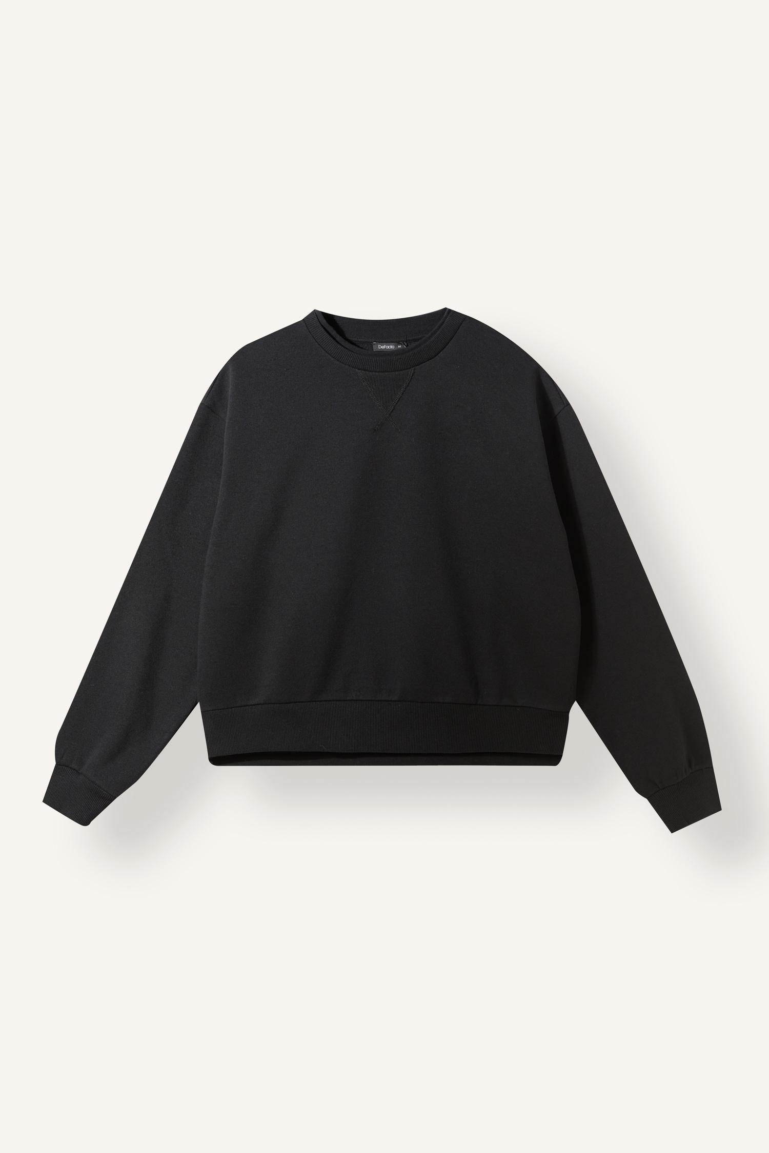DeFacto Relaxed Fit Üçgen Dikişli Basic Sweatshirt görsel 6