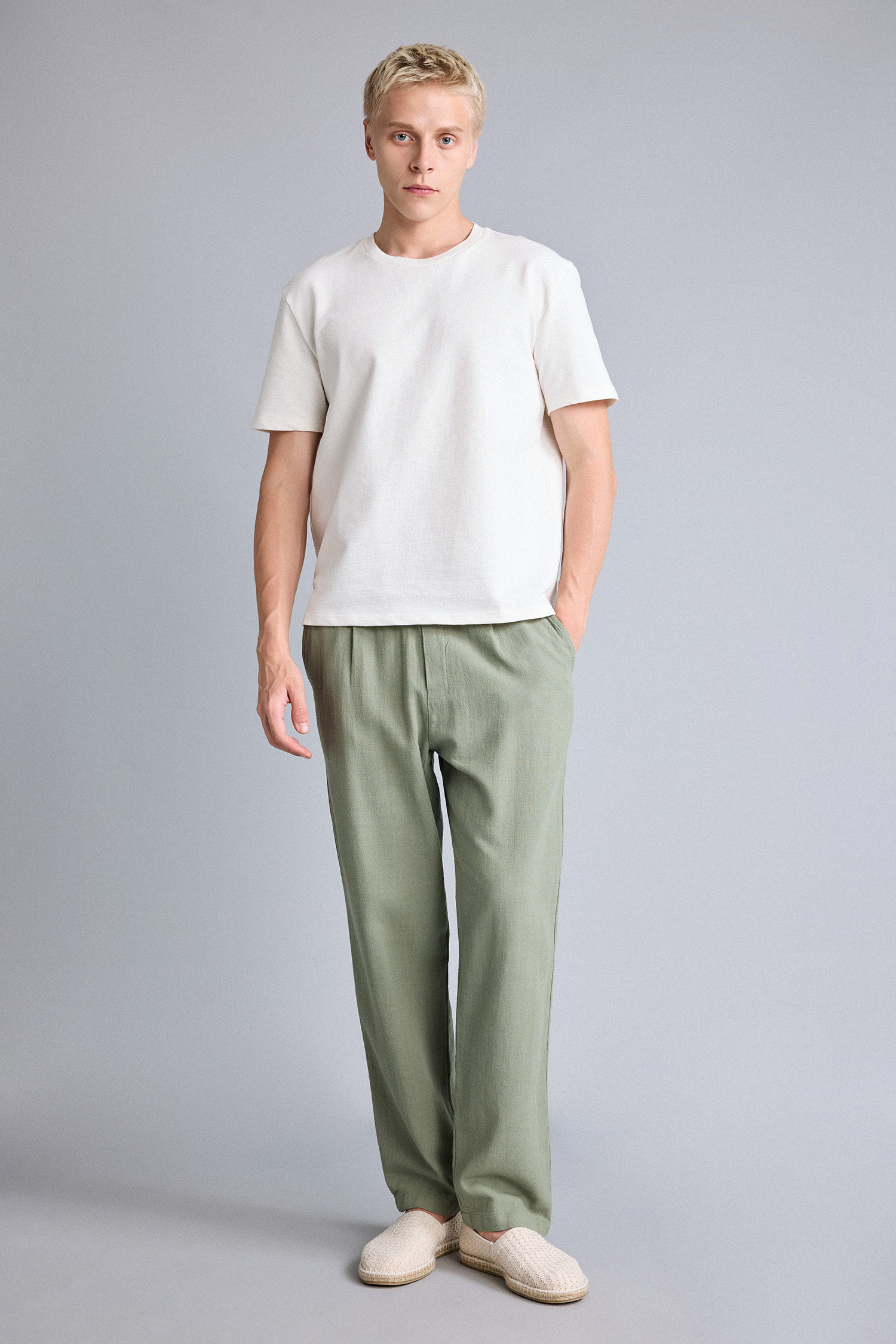 DeFacto %100 Pamuk Relaxed Fit Pantolon görsel 2