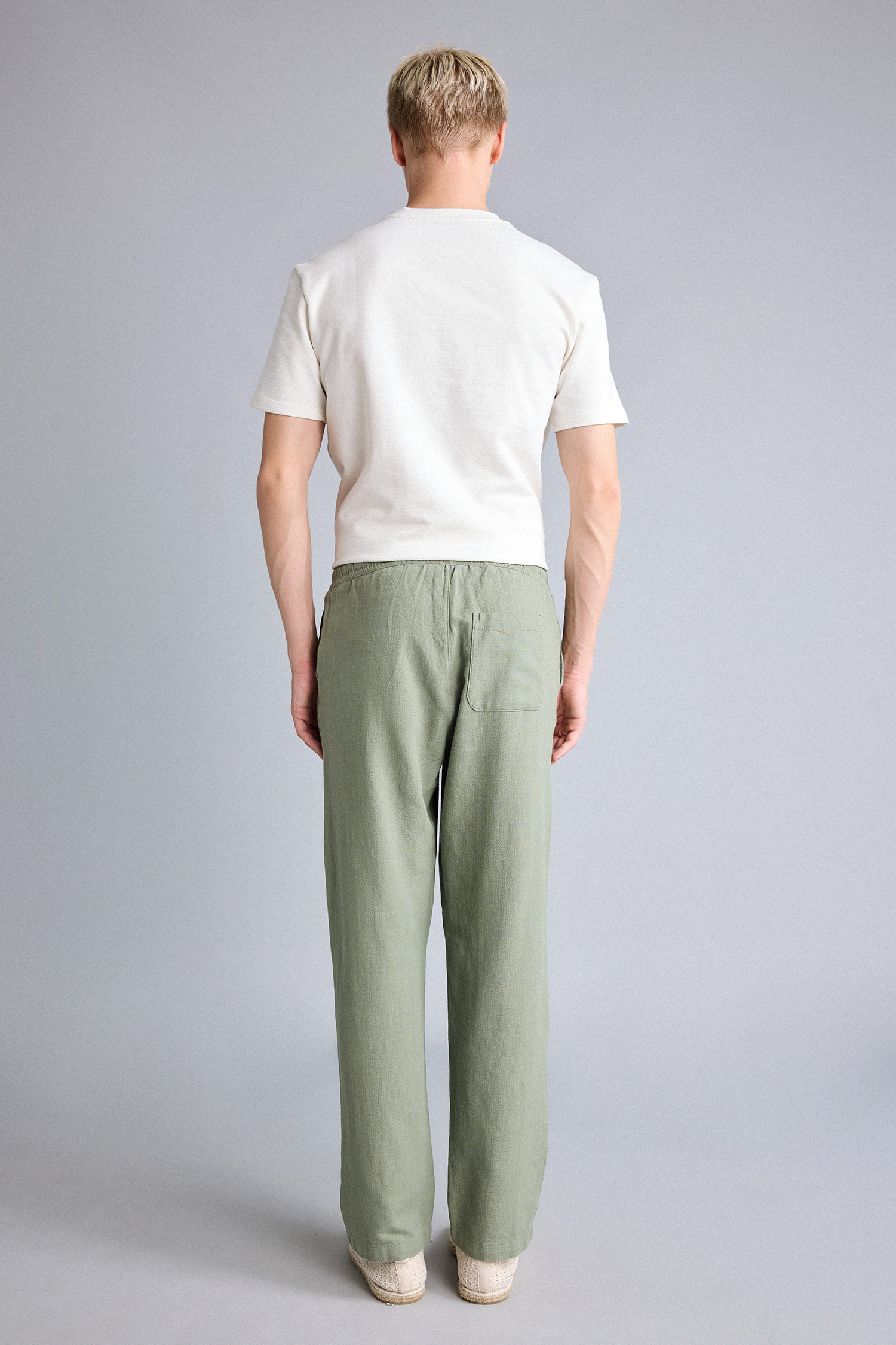 DeFacto %100 Pamuk Relaxed Fit Pantolon görsel 5