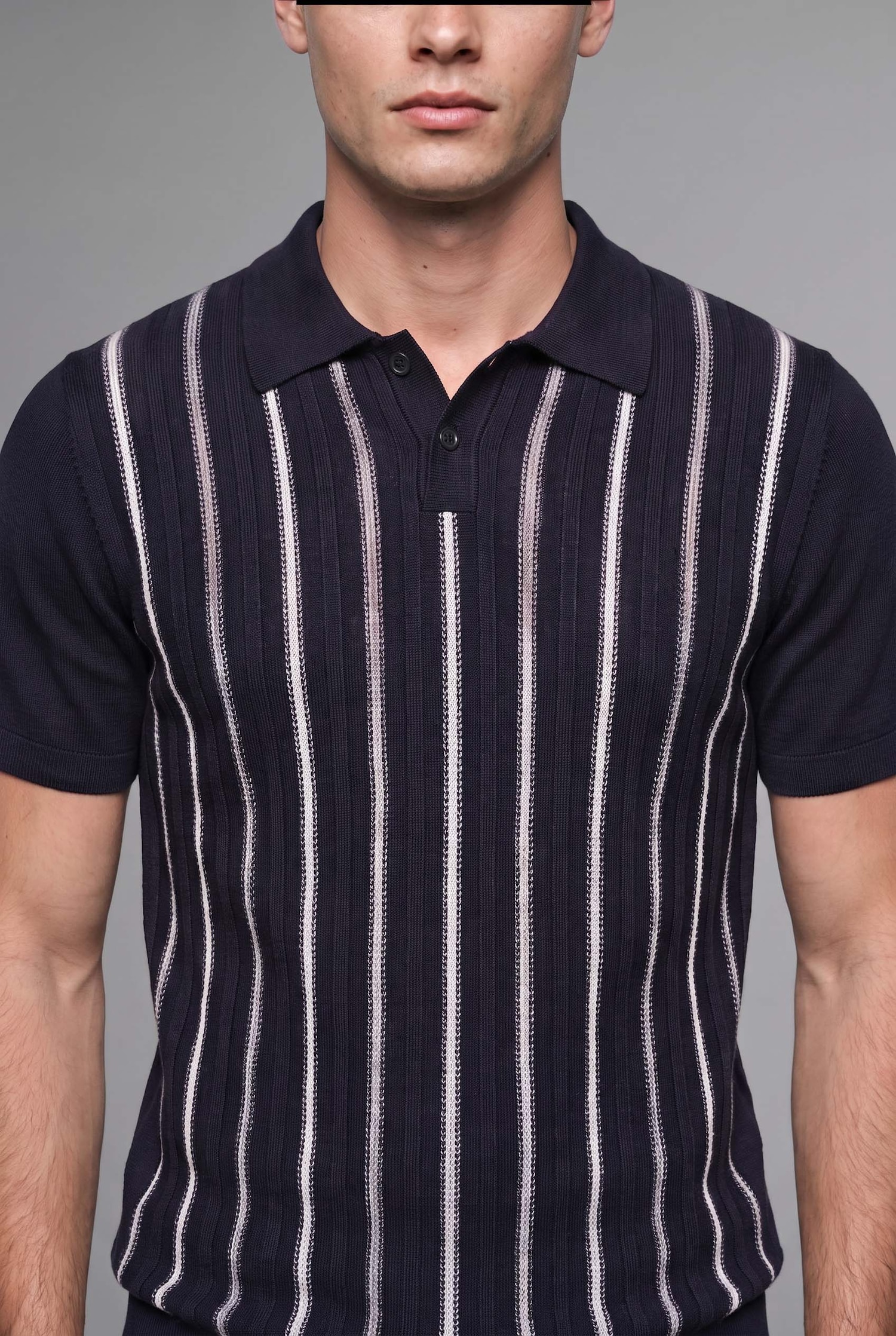 DeFacto Standart Fit Çizgili Triko Polo görsel 6