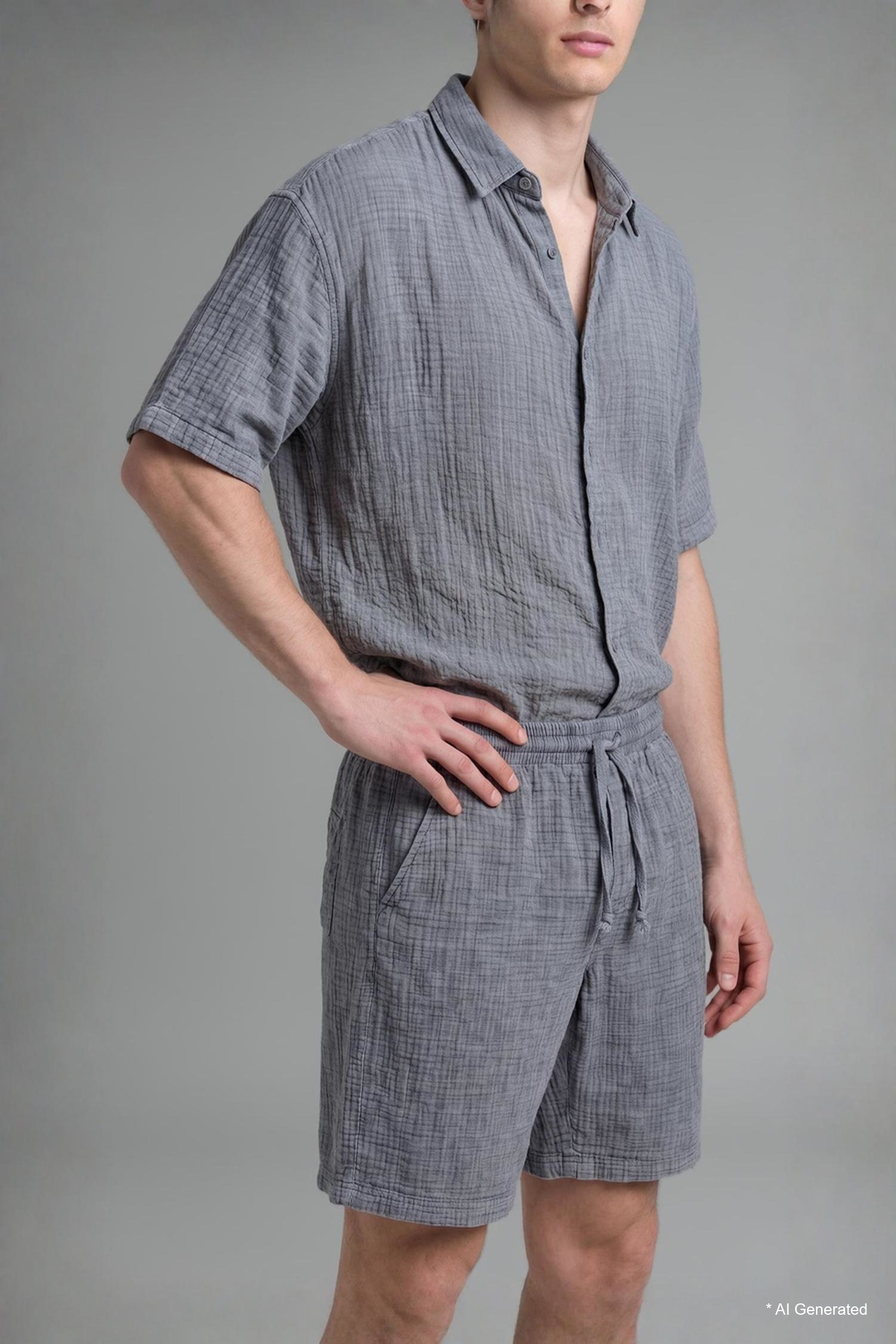 DeFacto %100 Pamuk Relaxed Fit Bermuda Şort görsel 2