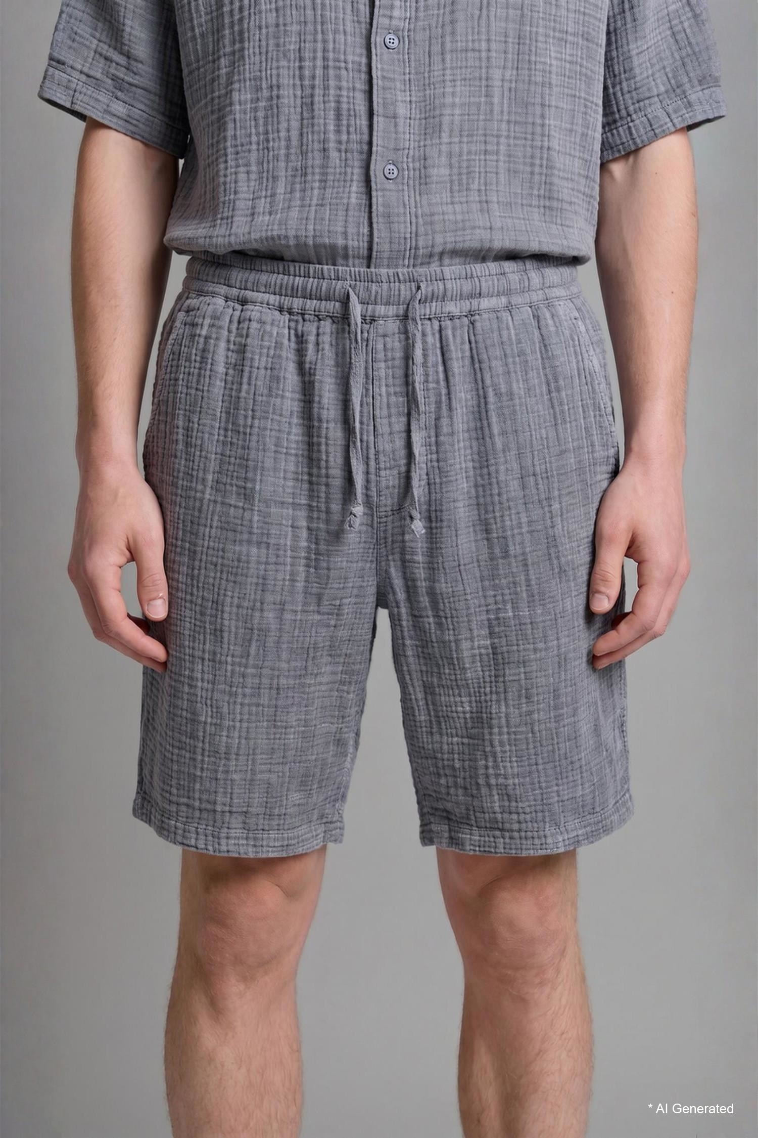 DeFacto %100 Pamuk Relaxed Fit Bermuda Şort görsel 4