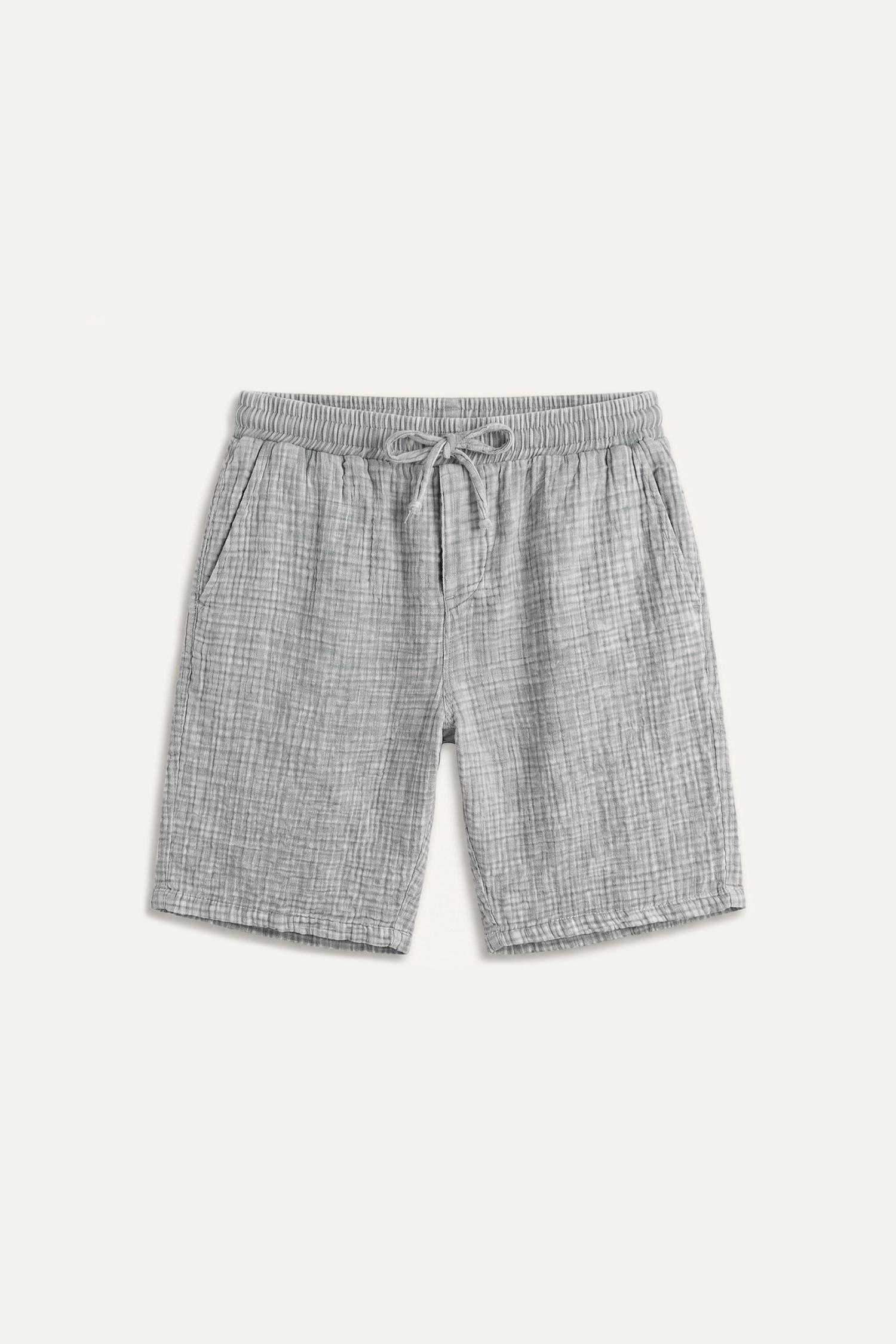 DeFacto %100 Pamuk Relaxed Fit Bermuda Şort görsel 6
