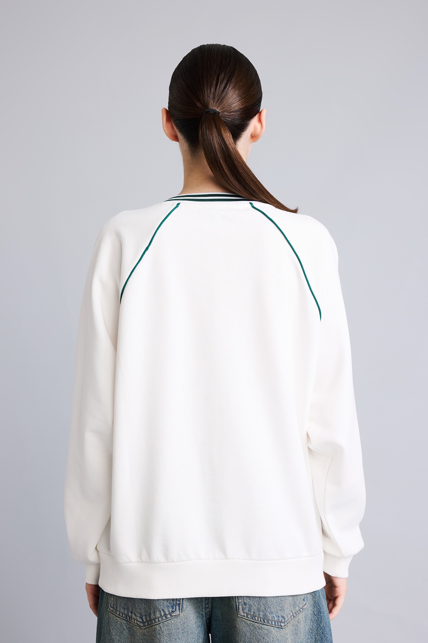 DeFacto Harry Potter Baskılı Oversize V Yaka Sweatshirt görsel 5
