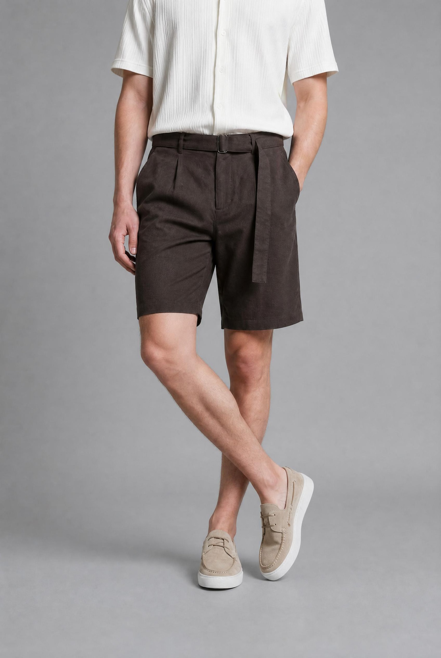 DeFacto %100 Pamuk Relaxed Fit Bermuda Şort görsel 4