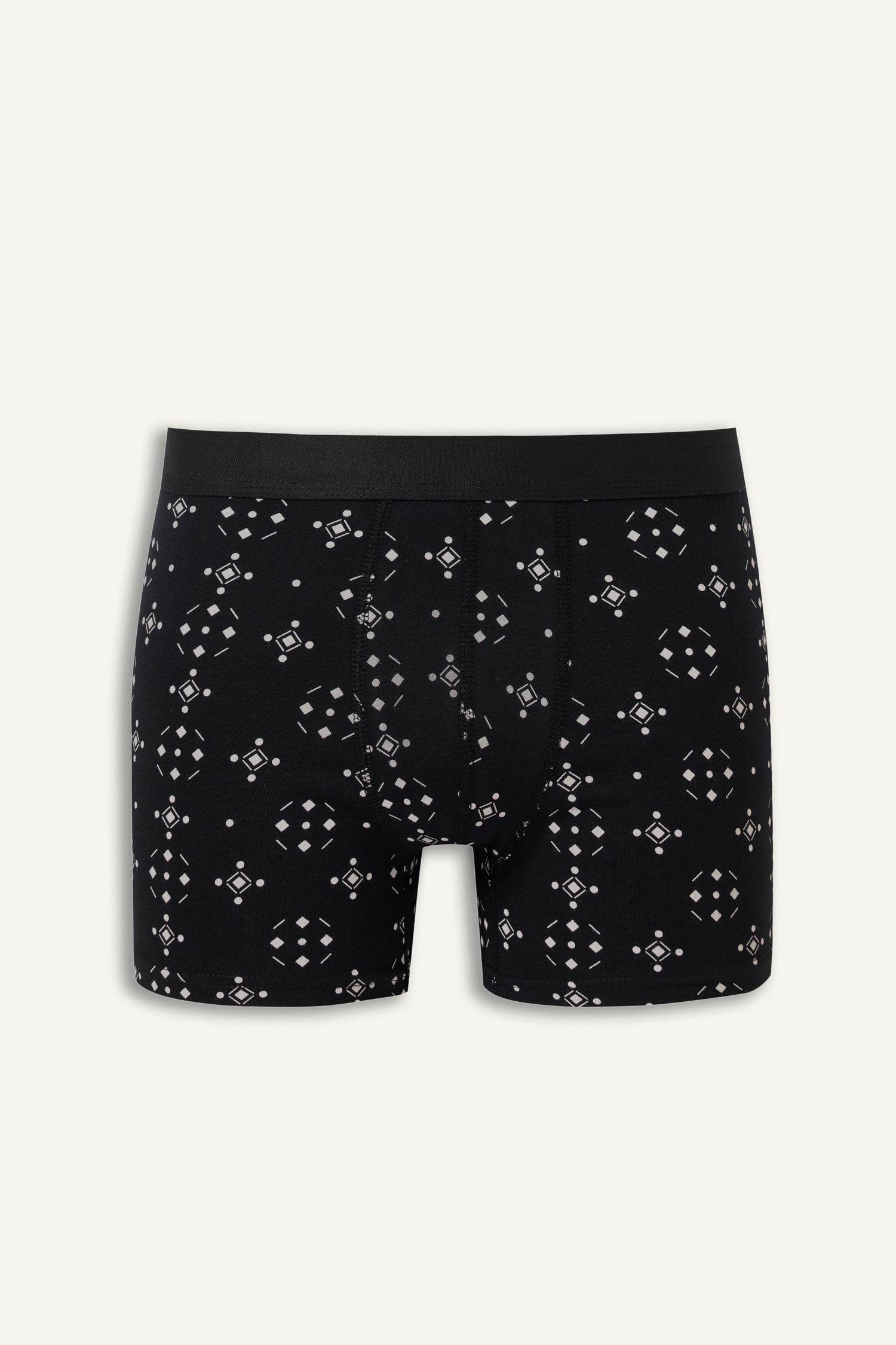 DeFacto Regular Fit Desenli 3'lü Boxer görsel 2