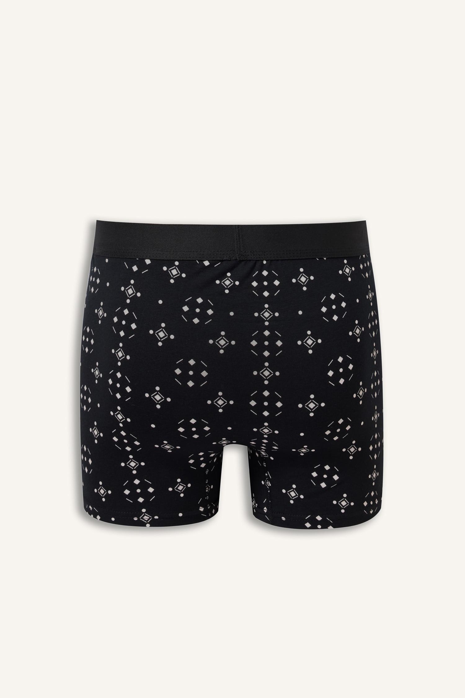 DeFacto Regular Fit Desenli 3'lü Boxer görsel 3