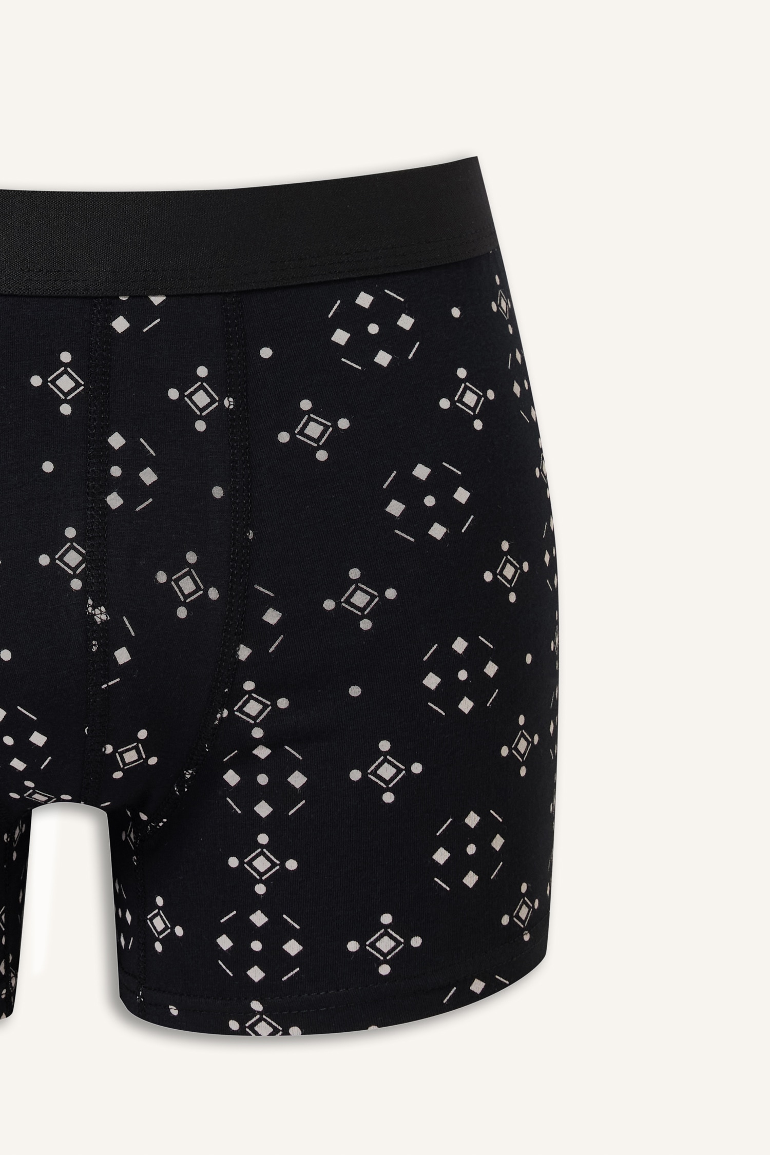 DeFacto Regular Fit Desenli 3'lü Boxer görsel 4