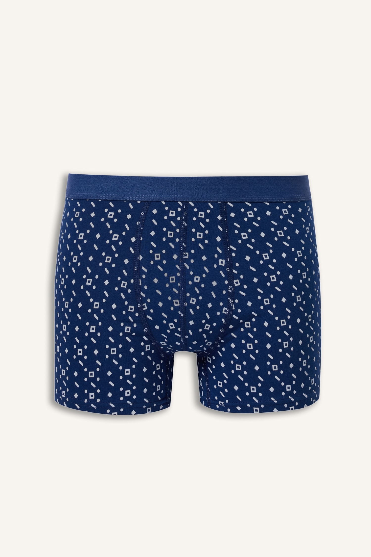 DeFacto Regular Fit Desenli 3'lü Boxer görsel 5