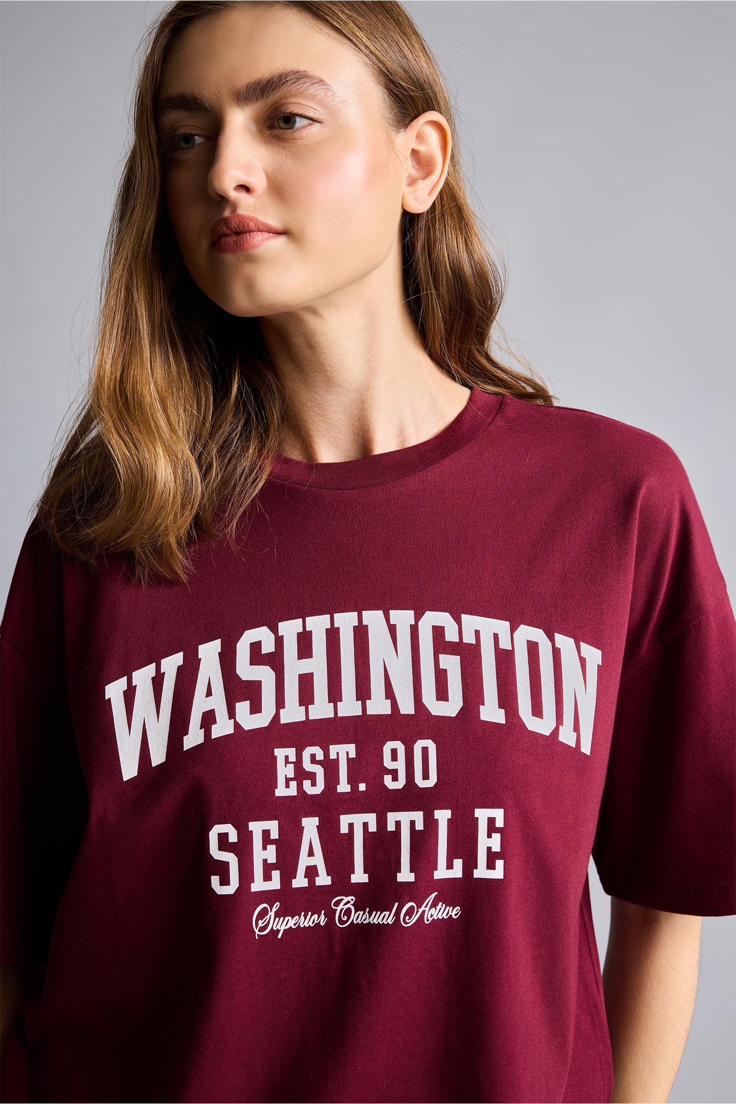 DeFacto %100 Pamuk Oversıze Baskılı Tişört
