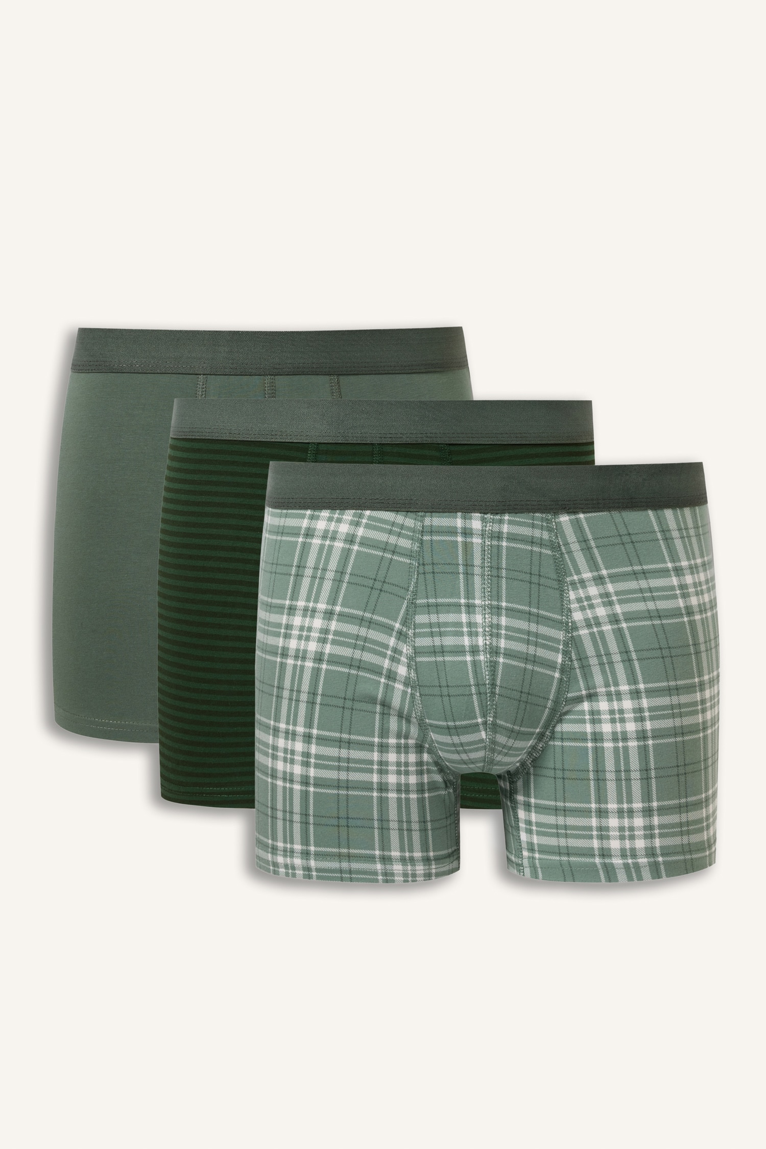 DeFacto Regular Fıt Desenli 3'lü Boxer