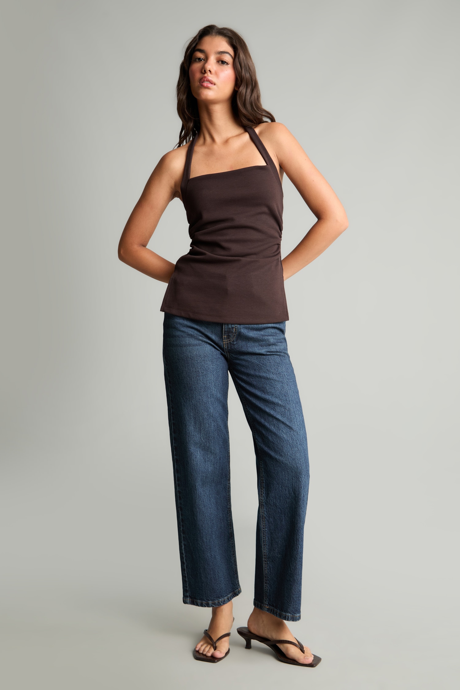 DeFacto Fitted Halter Yaka Basic Atlet görsel 2