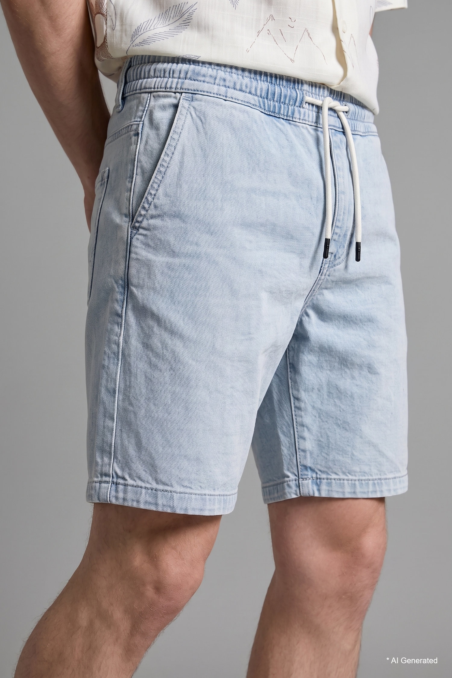DeFacto Regular Fit Jean Bermuda Şort görsel 6
