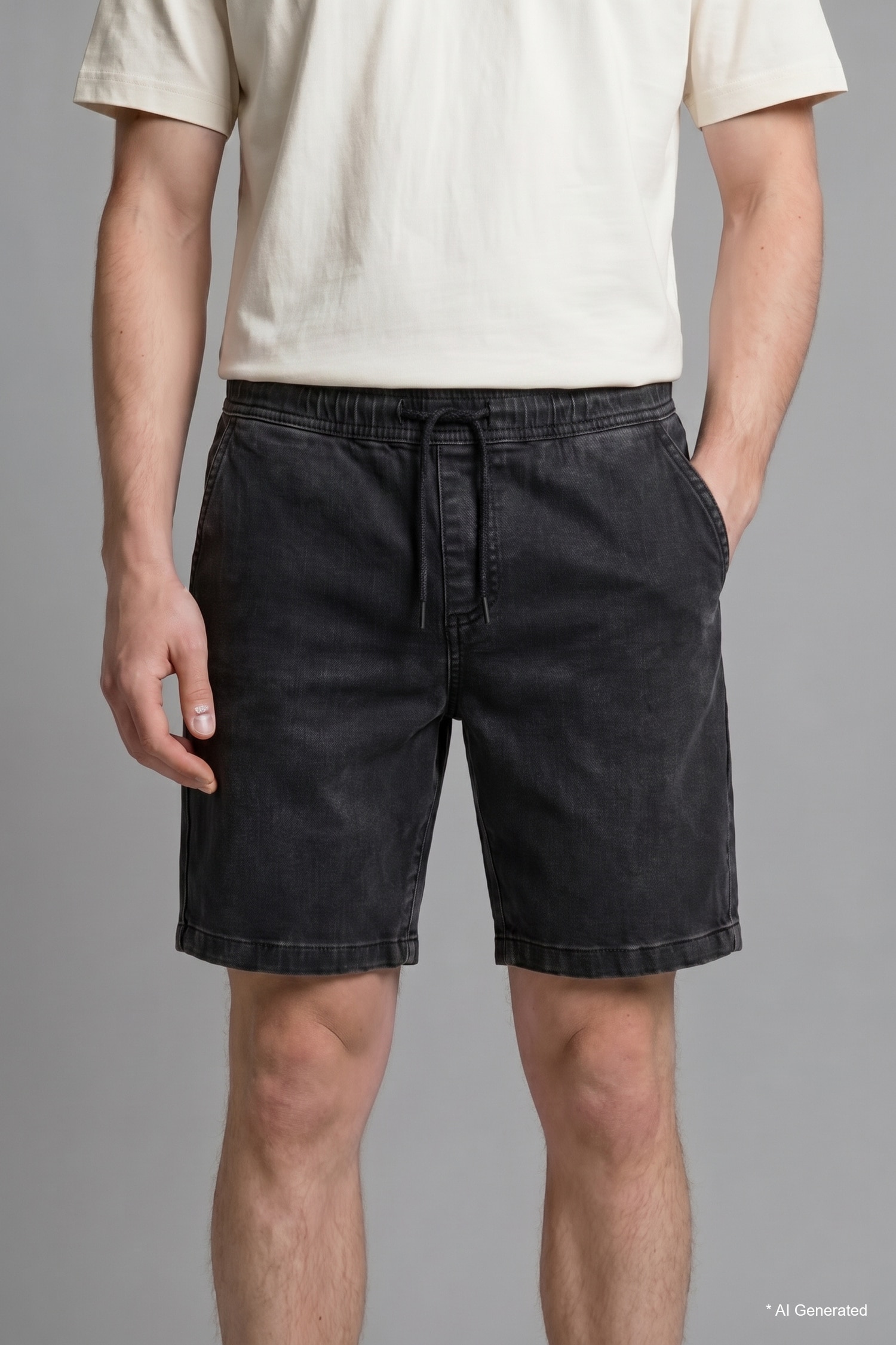 DeFacto Regular Fit Jean Bermuda Şort görsel 5