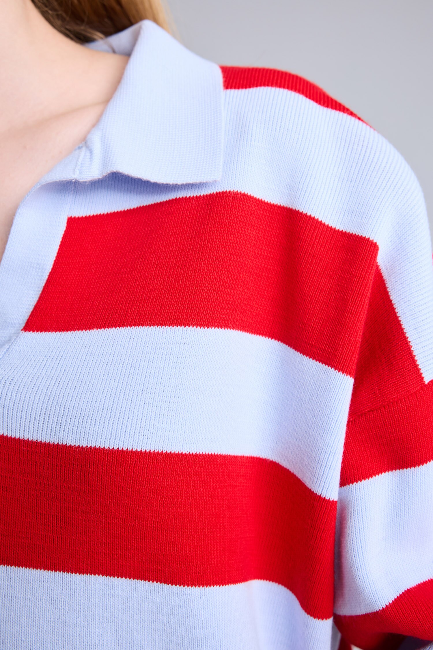 DeFacto Oversize Polo Yaka Kazak görsel 4