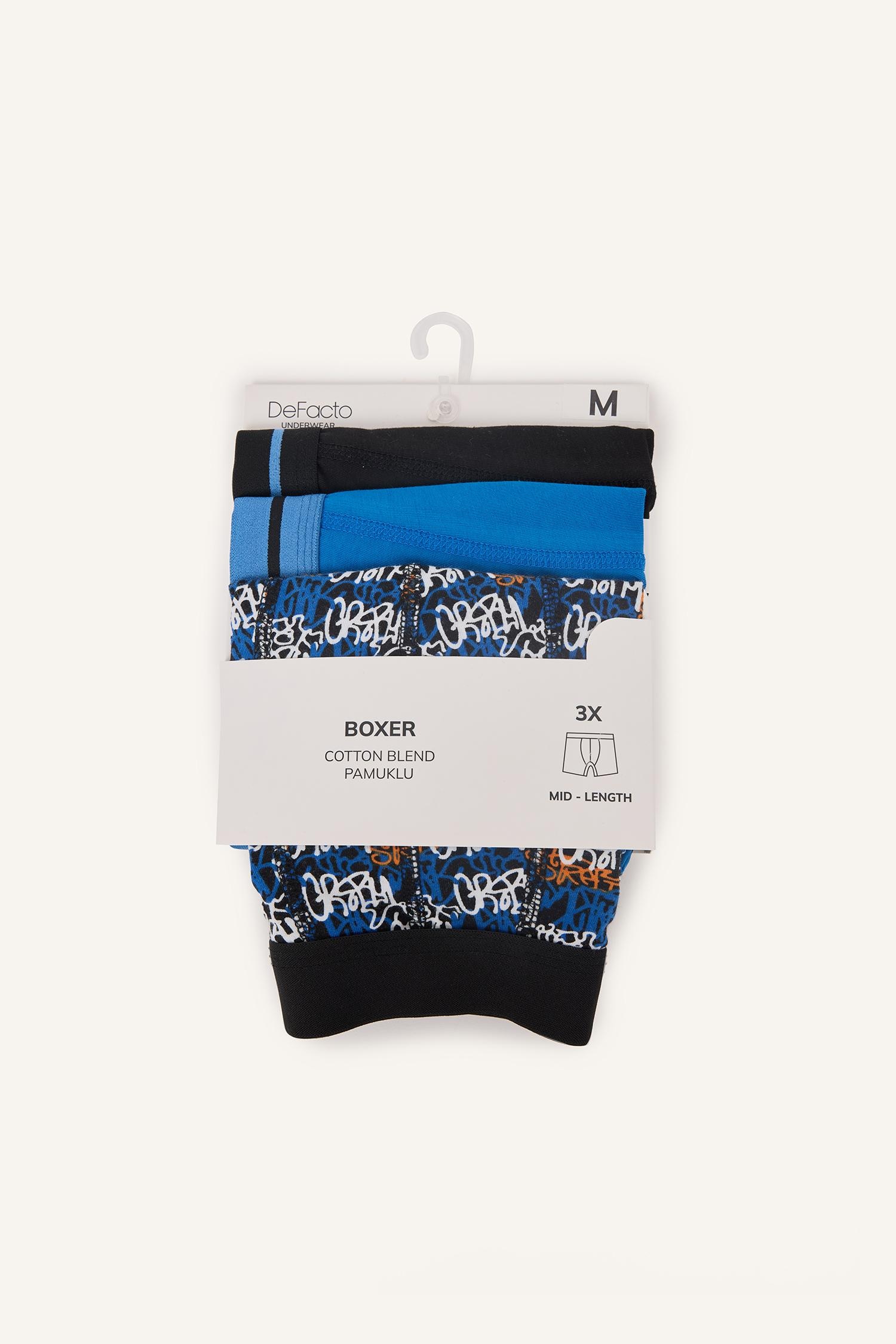 DeFacto Regular Fit Desenli Beli Lastikli Boxer görsel 6
