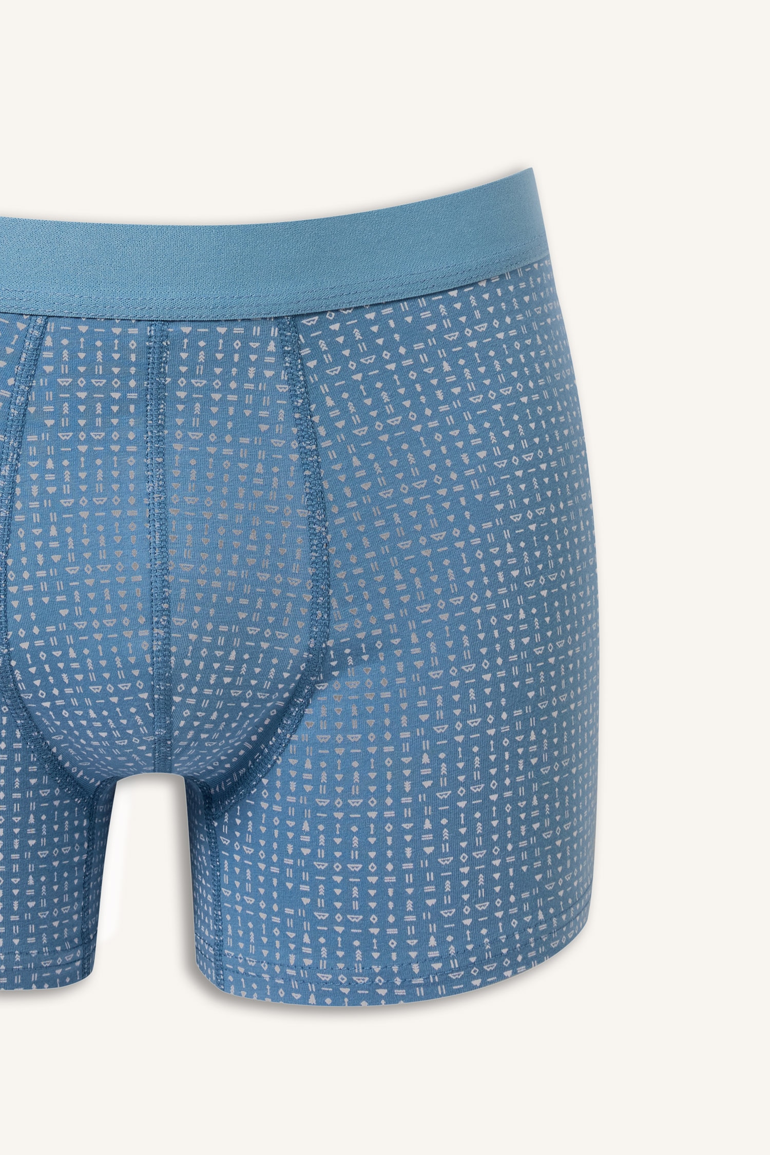 DeFacto Regular Fit Desenli Beli Lastikli 3'lü Boxer görsel 4