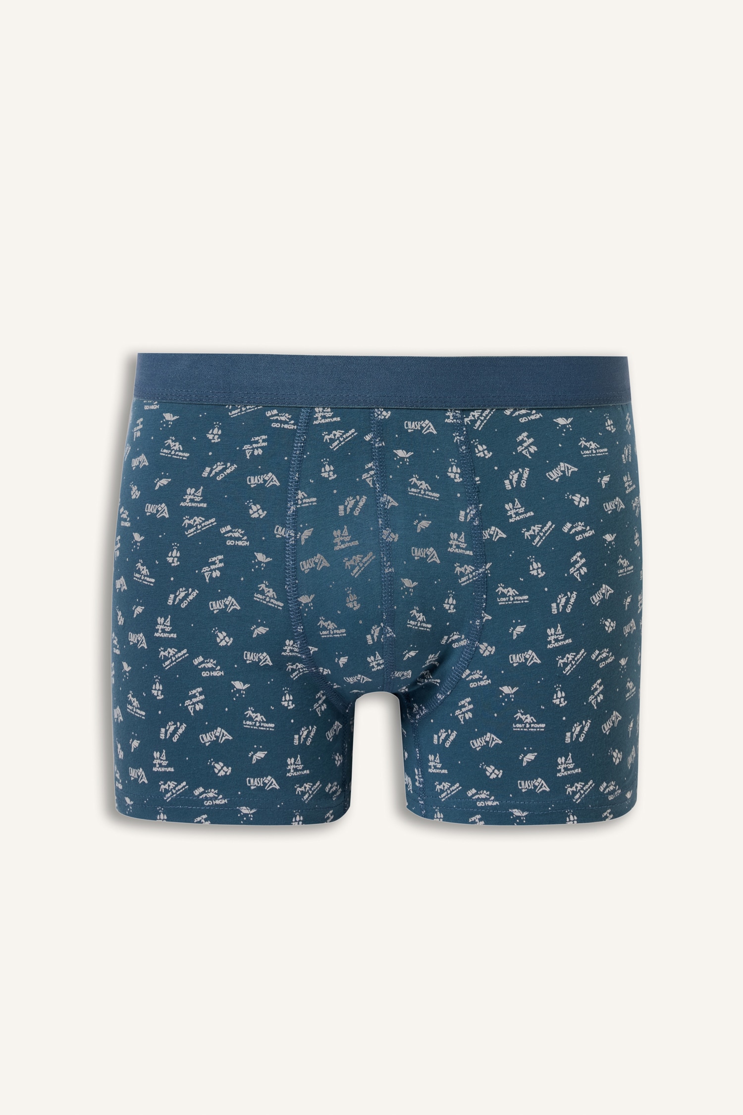 DeFacto Regular Fit Desenli Beli Lastikli 3'lü Boxer görsel 6