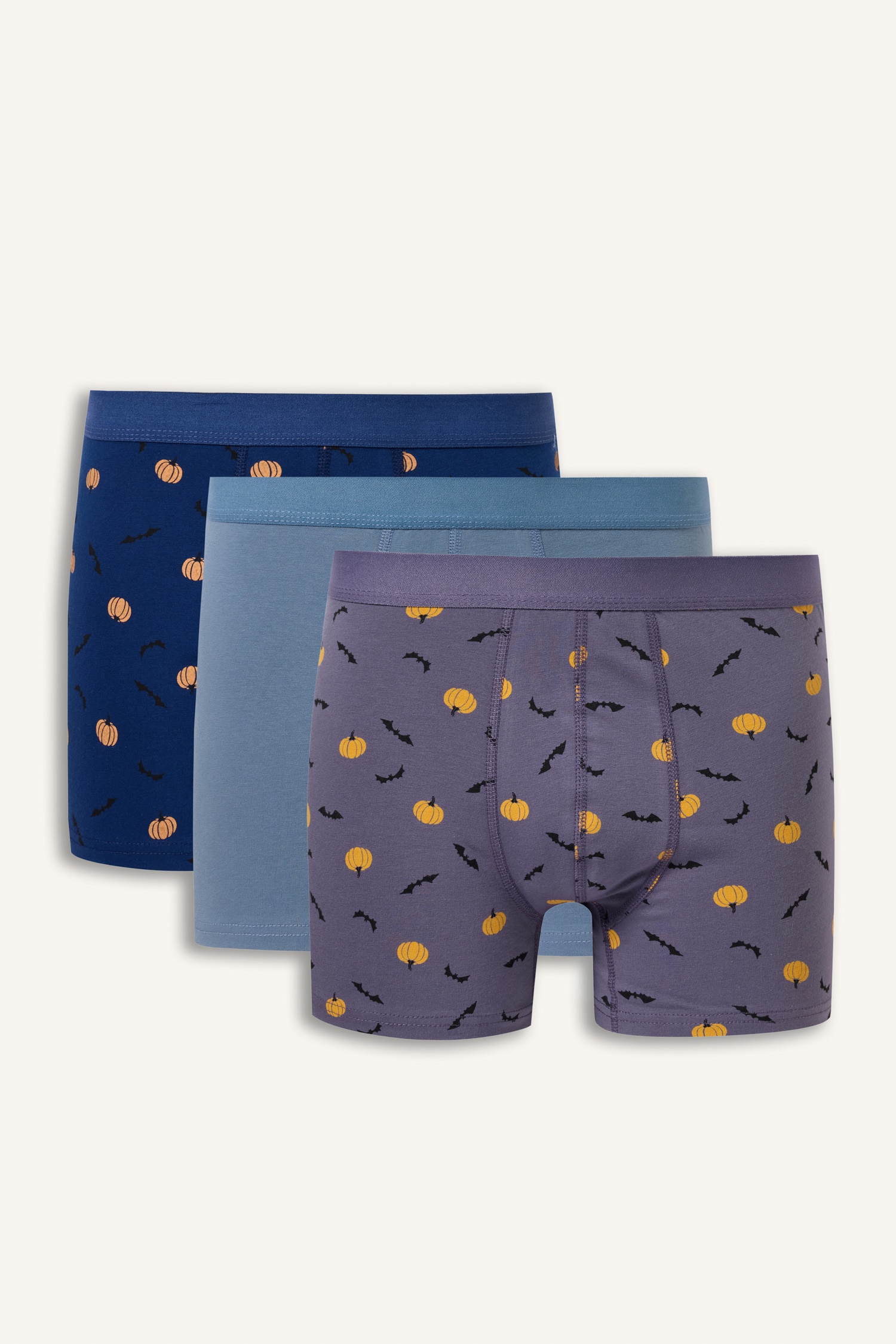 DeFacto Regular Fit Desenli 3'lü Boxer