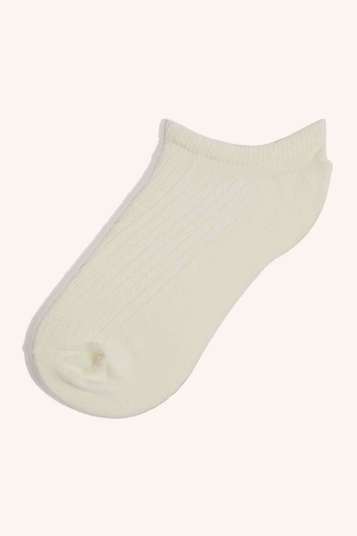 DeFacto Kadın Çiçekli Görünmez 7'li Pamuklu Sneaker Çorap görsel 7