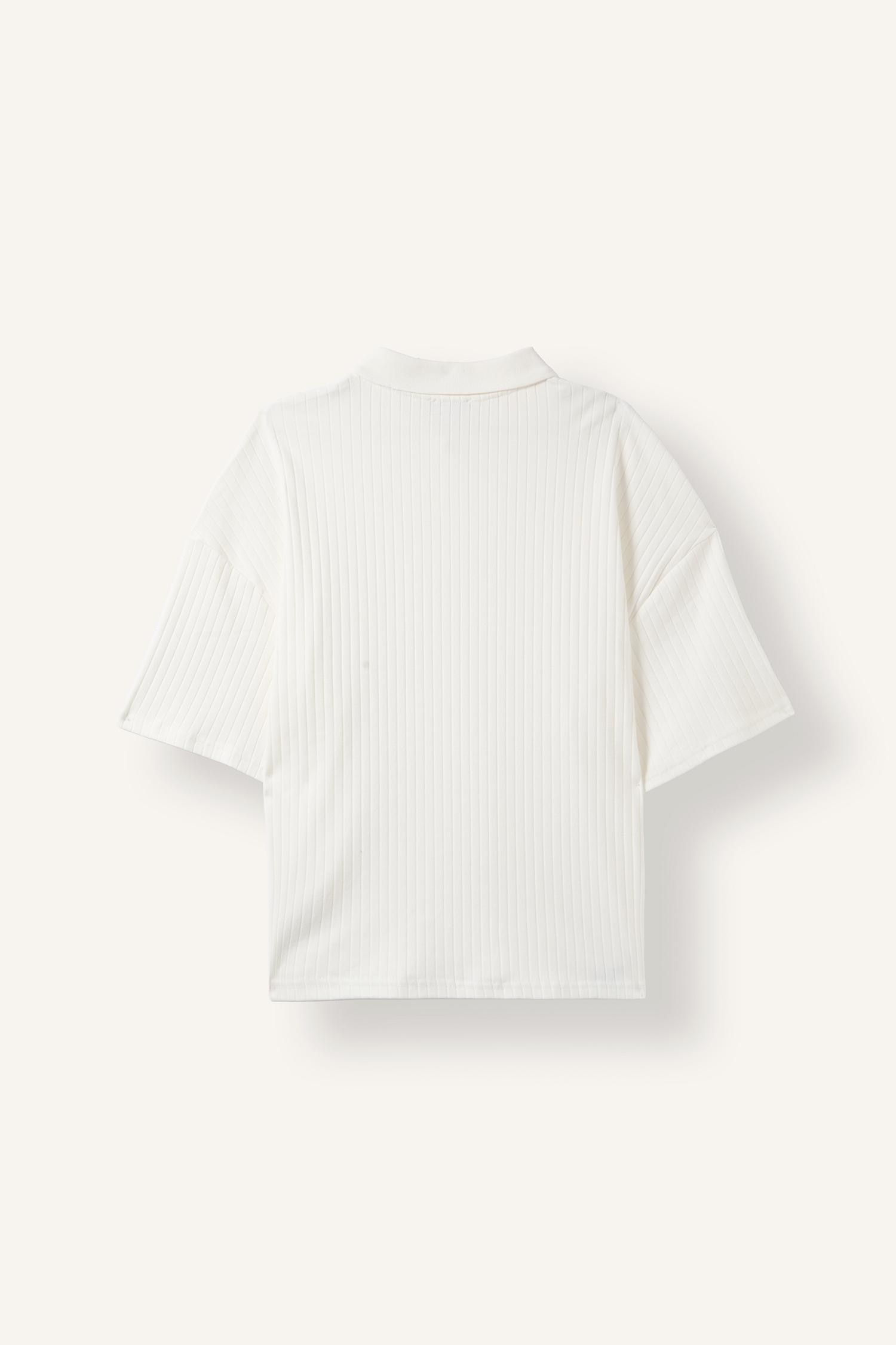 DeFacto Boxy Fit Fitilli Düğmeli Polo Tişört görsel 8