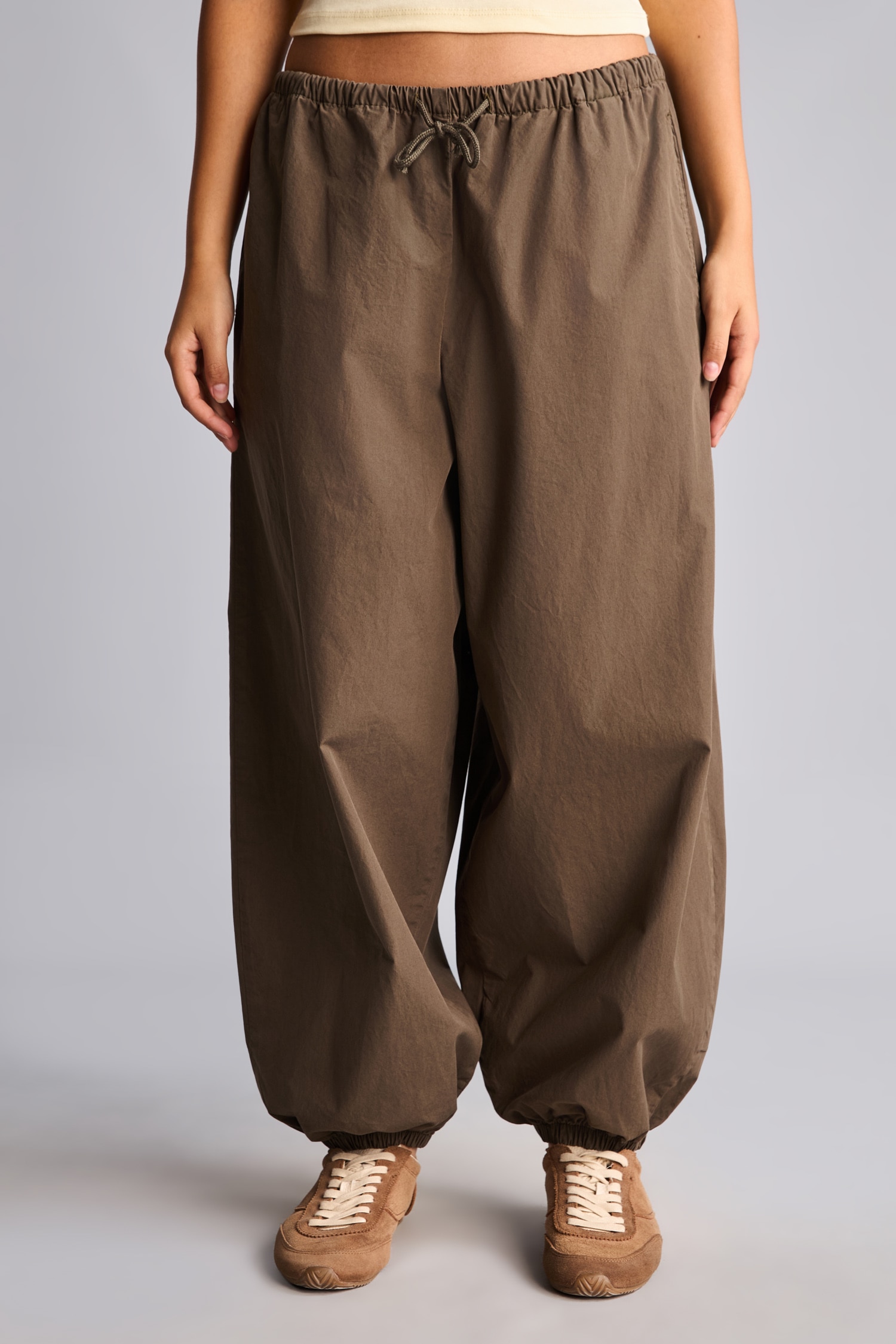 DeFacto %100 Pamuk Balloon Fit Poplin Pantolon görsel 4