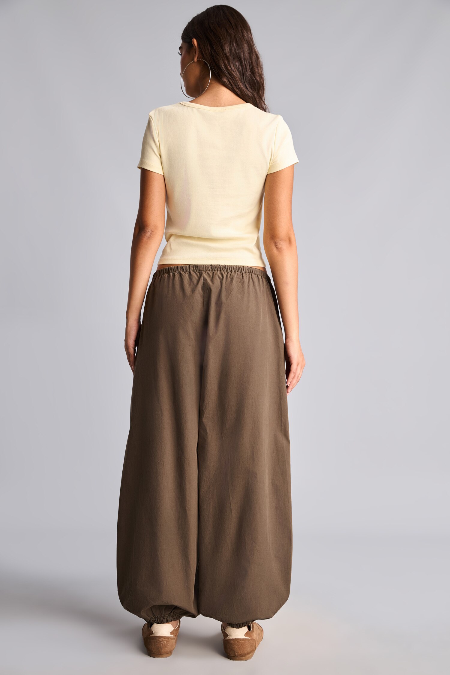 DeFacto %100 Pamuk Balloon Fit Poplin Pantolon görsel 6