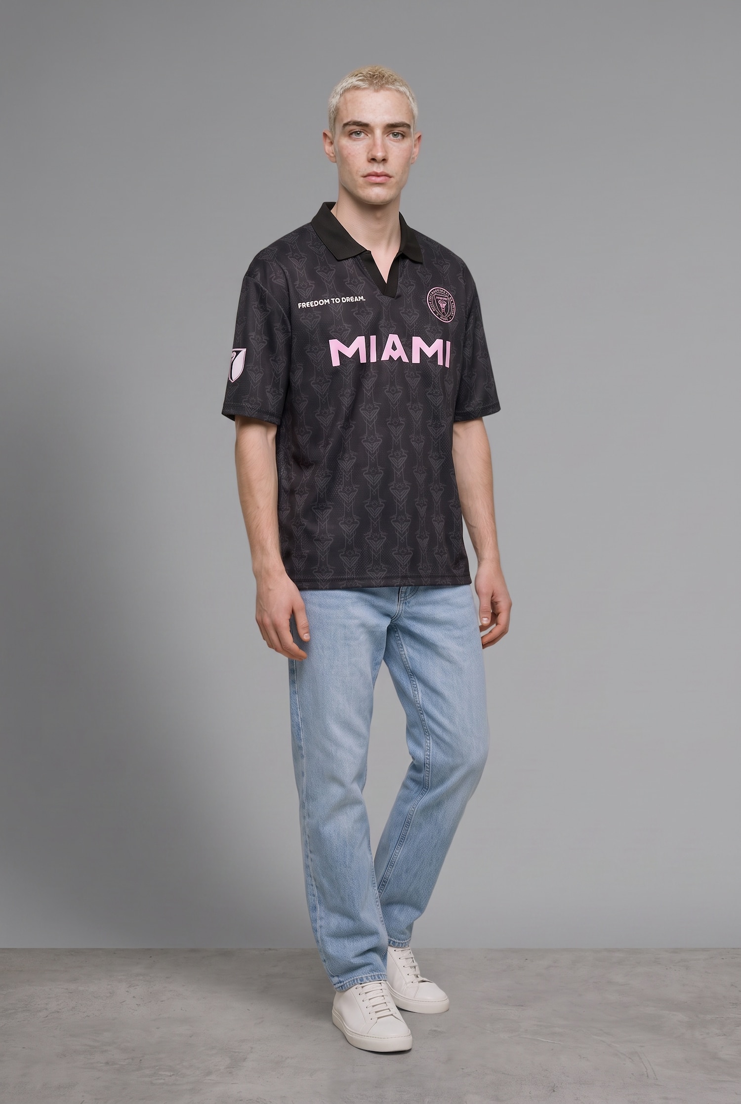 DeFacto MLS Desenli Boxy Fit Polo Yaka Tişört