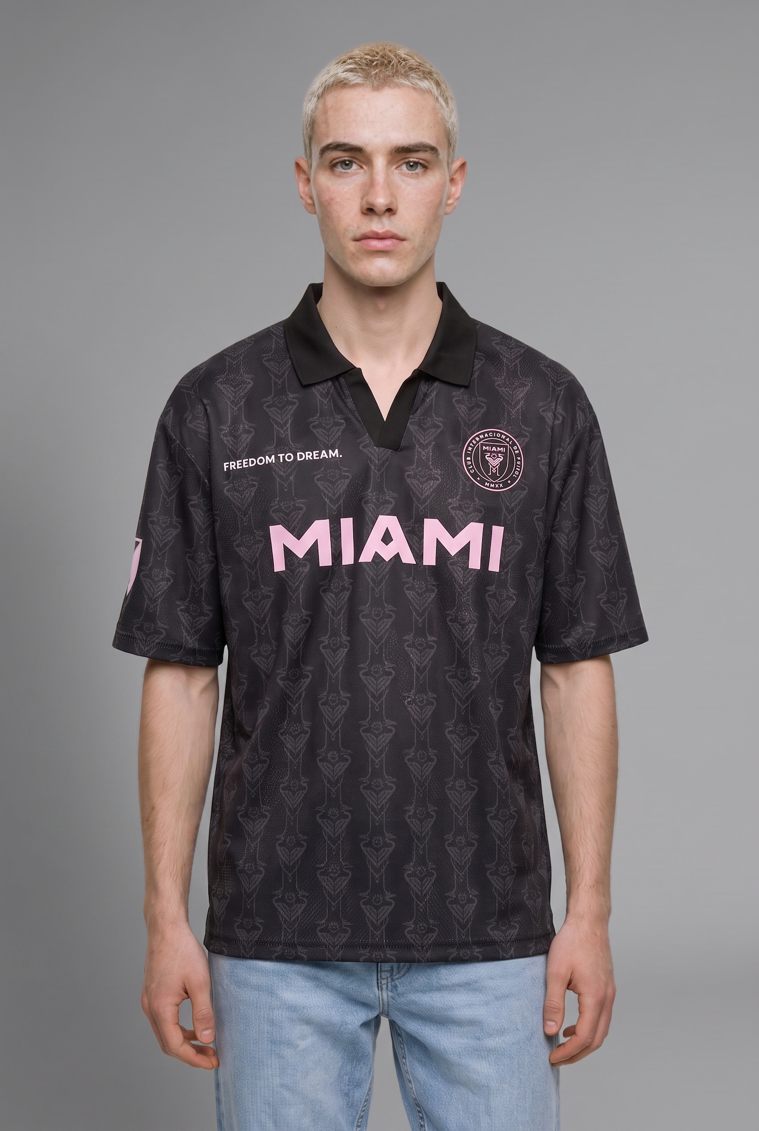 DeFacto MLS Desenli Boxy Fit Polo Yaka Tişört görsel 2