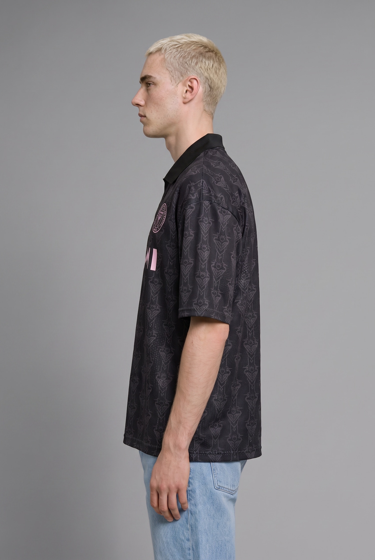 DeFacto MLS Desenli Boxy Fit Polo Yaka Tişört görsel 4