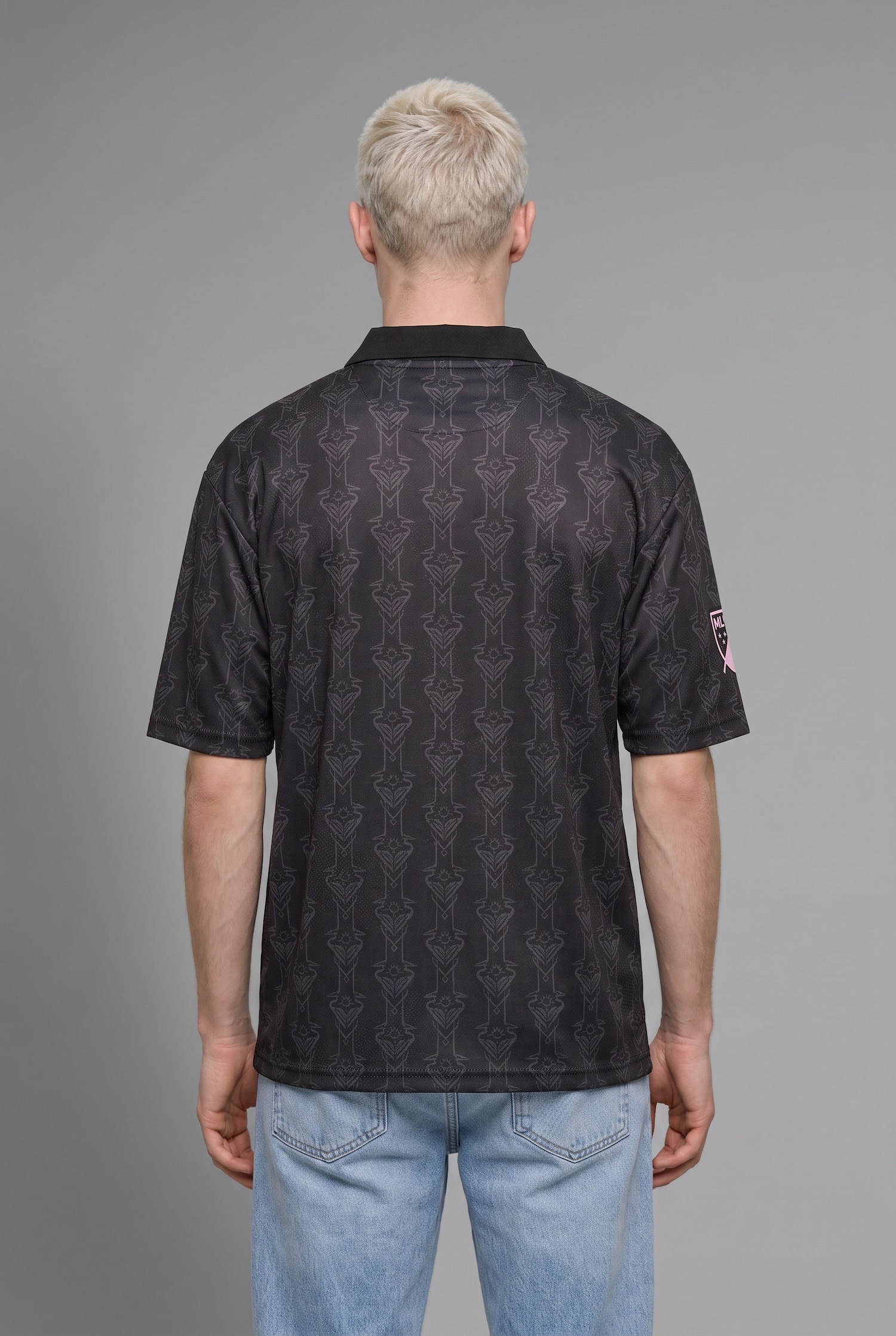 DeFacto MLS Desenli Boxy Fit Polo Yaka Tişört görsel 5
