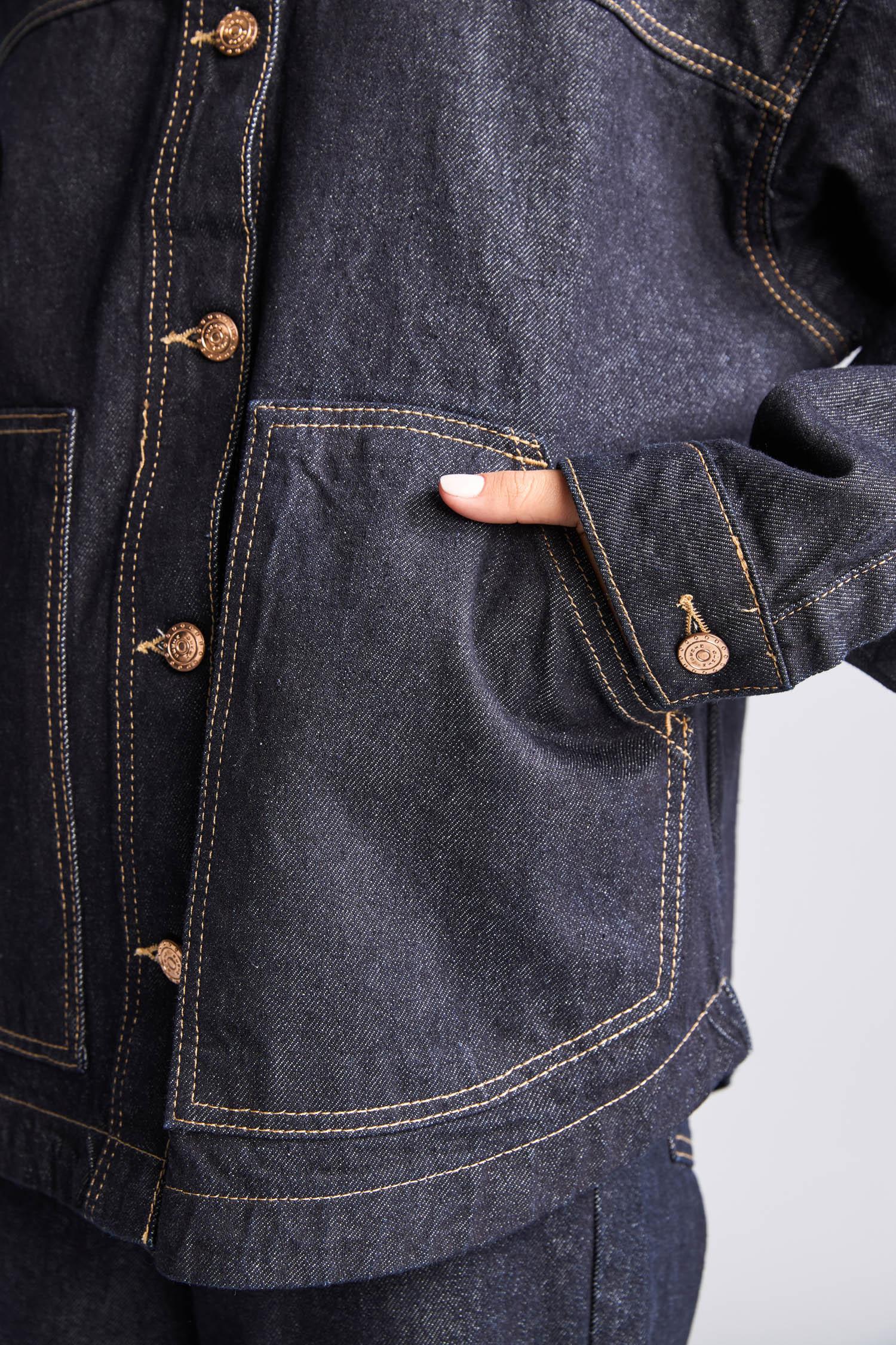 DeFacto %100 Pamuk Oversize Jean Ceket görsel 7