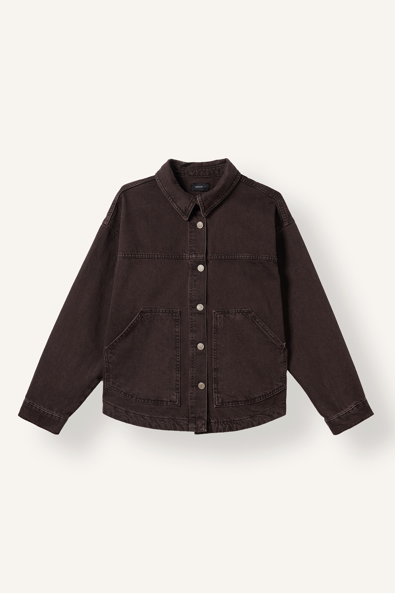 DeFacto %100 Pamuk Oversize Jean Ceket
