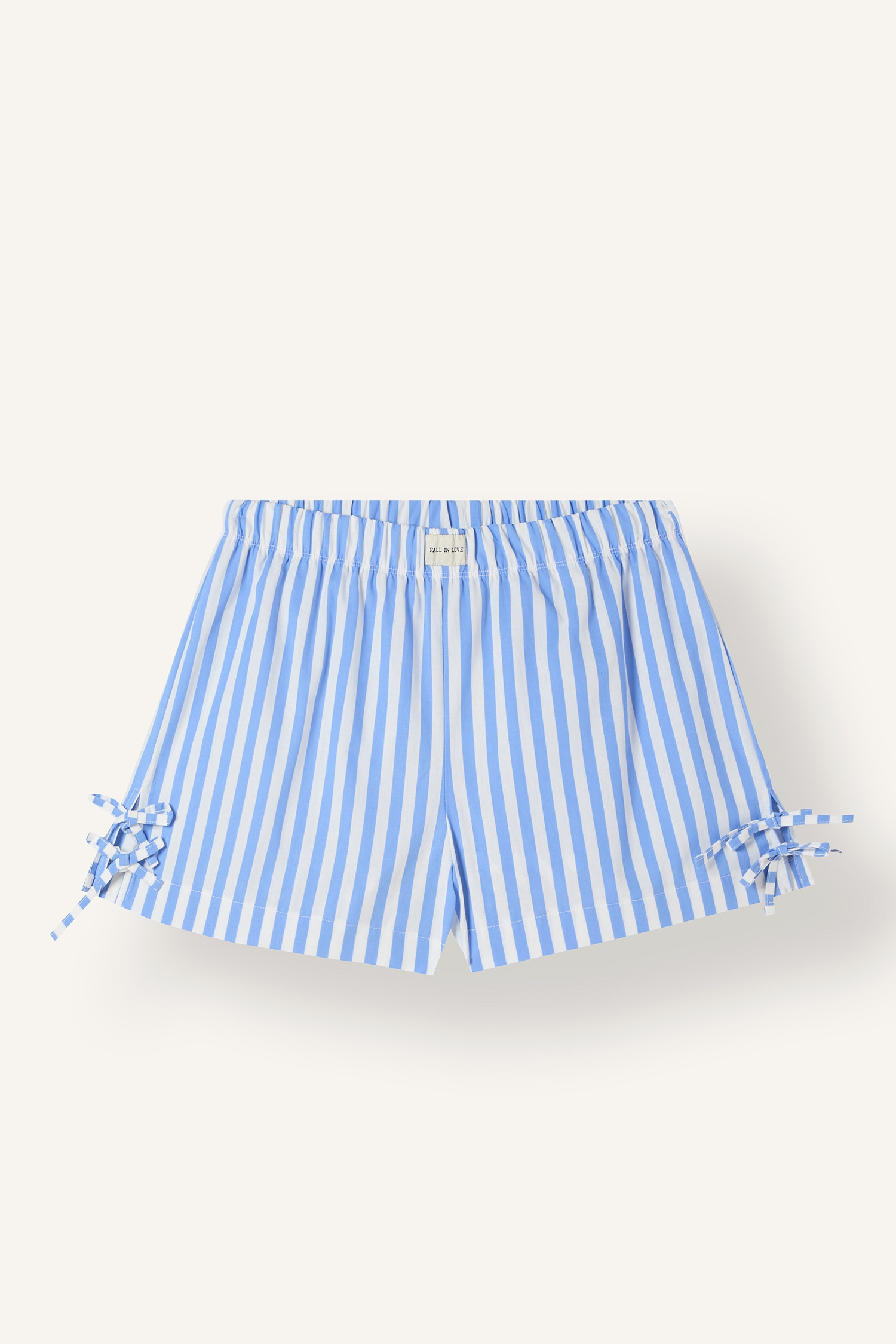 DeFacto %100 Pamuk Regular Fit Çizgili Poplin Şort Pijama Alt