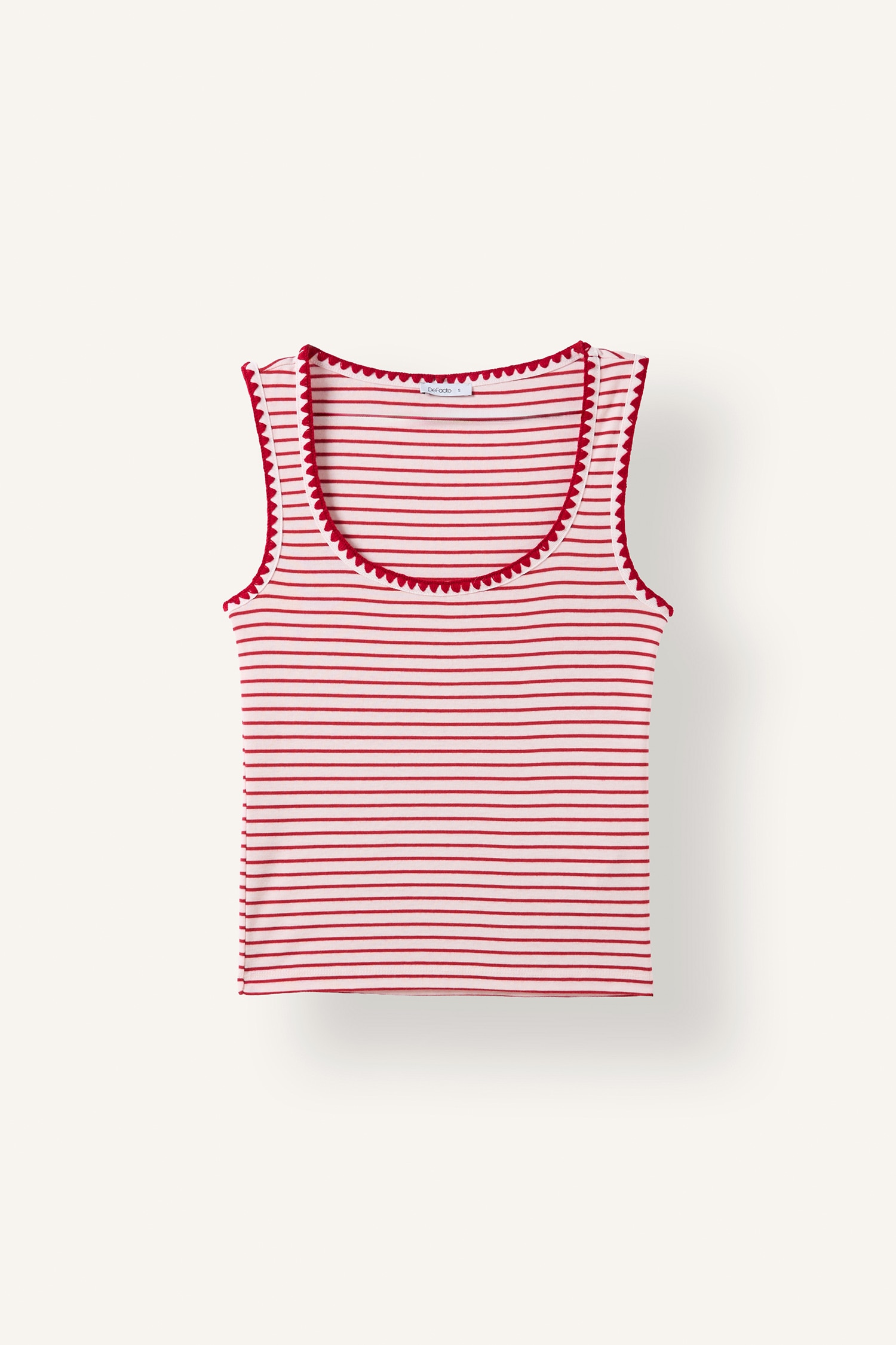 DeFacto Slim Fit Çizgili Ribana Atlet