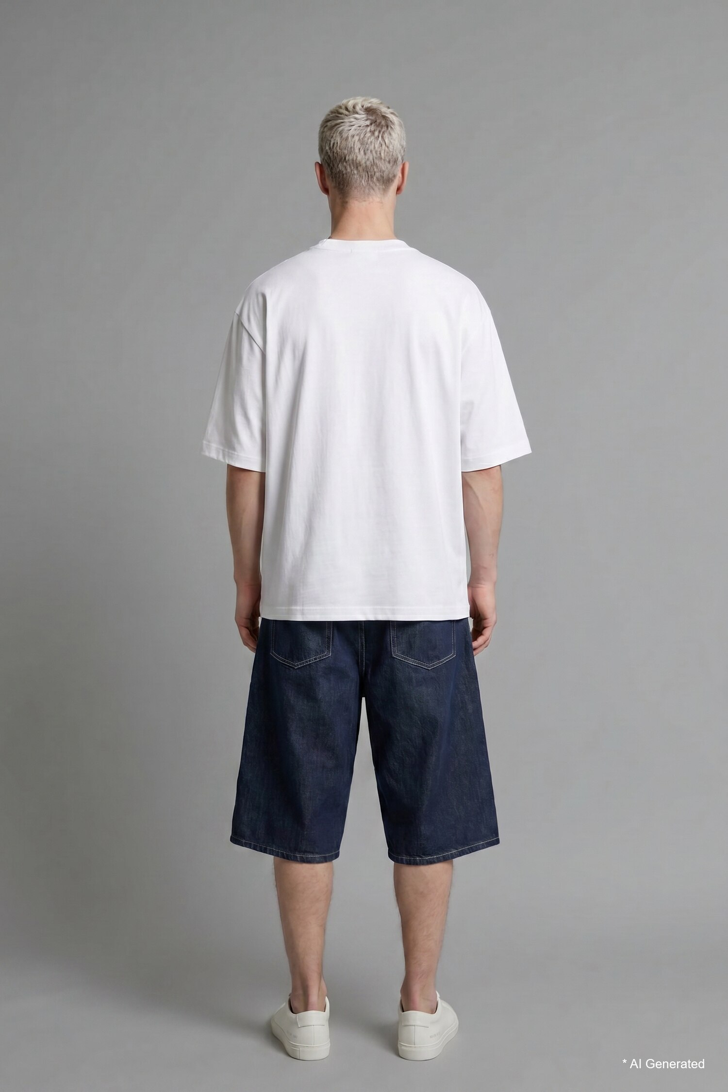 DeFacto %100 Pamuk Baggy Fit Bermuda Şort görsel 4