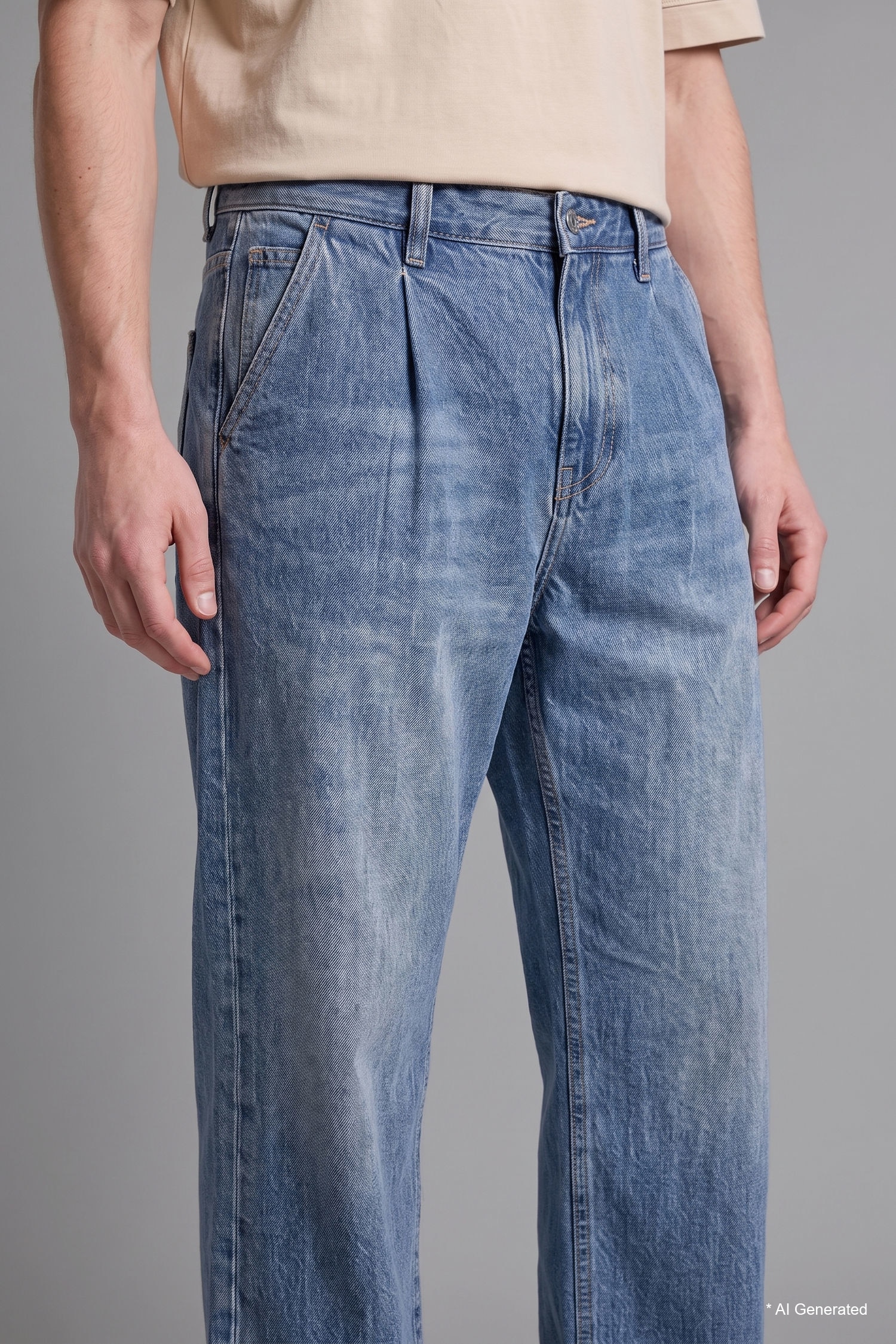 DeFacto %100 Pamuk Yüksek Bel Wide Leg Pantolon görsel 6