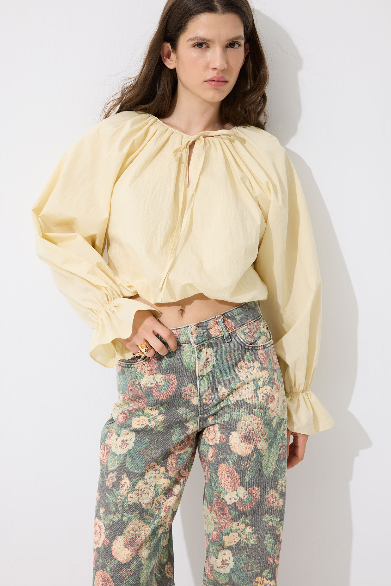 DeFacto Crop Poplin Basic Bluz