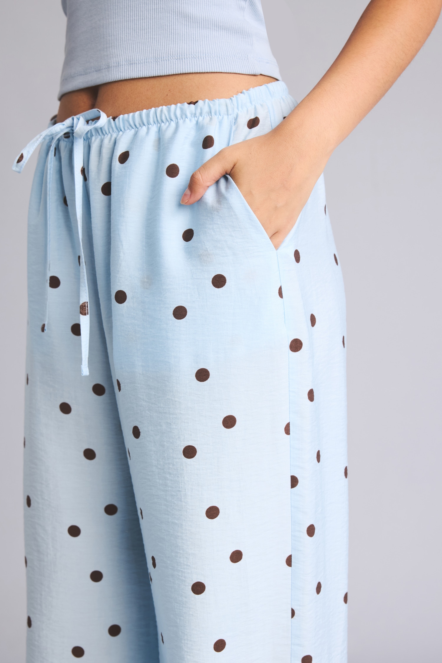 DeFacto Wide Leg Puantiyeli Pantolon görsel 4