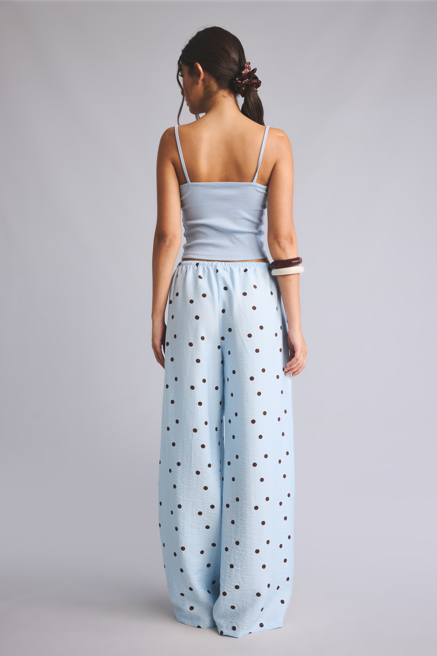 DeFacto Wide Leg Puantiyeli Pantolon görsel 5