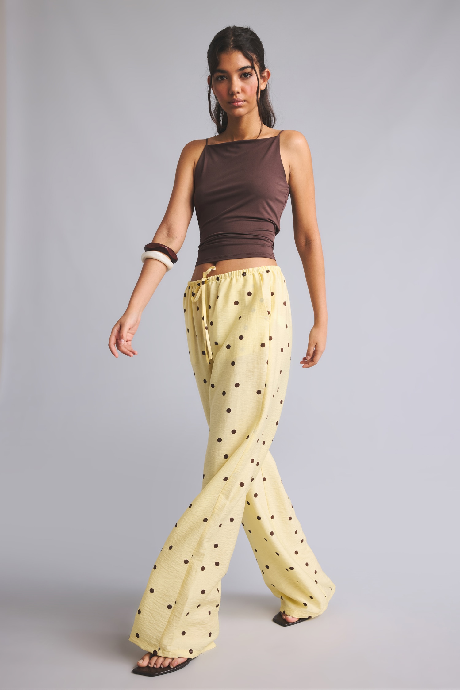 DeFacto Wide Leg Puantiyeli Pantolon