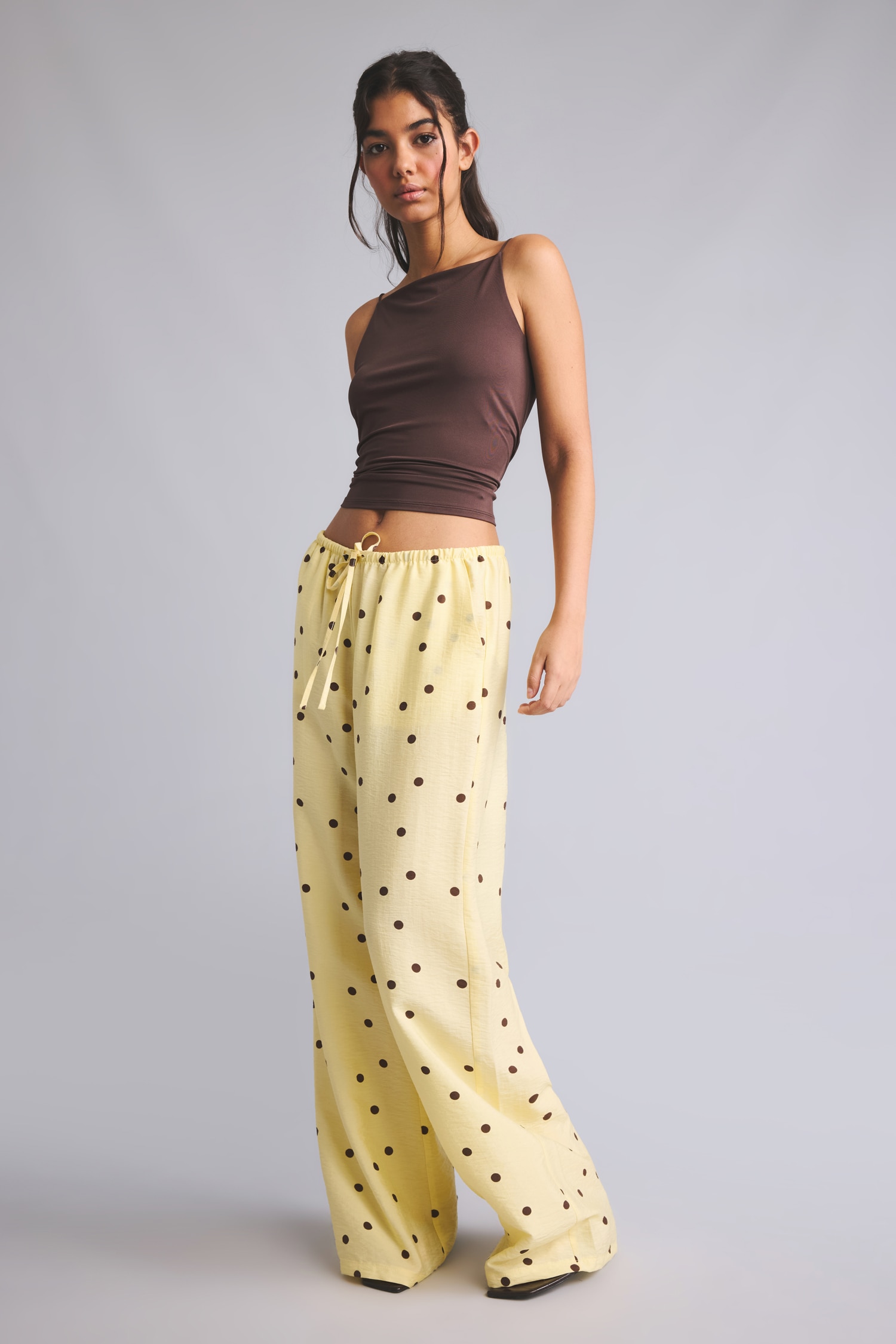 DeFacto Wide Leg Puantiyeli Pantolon görsel 2