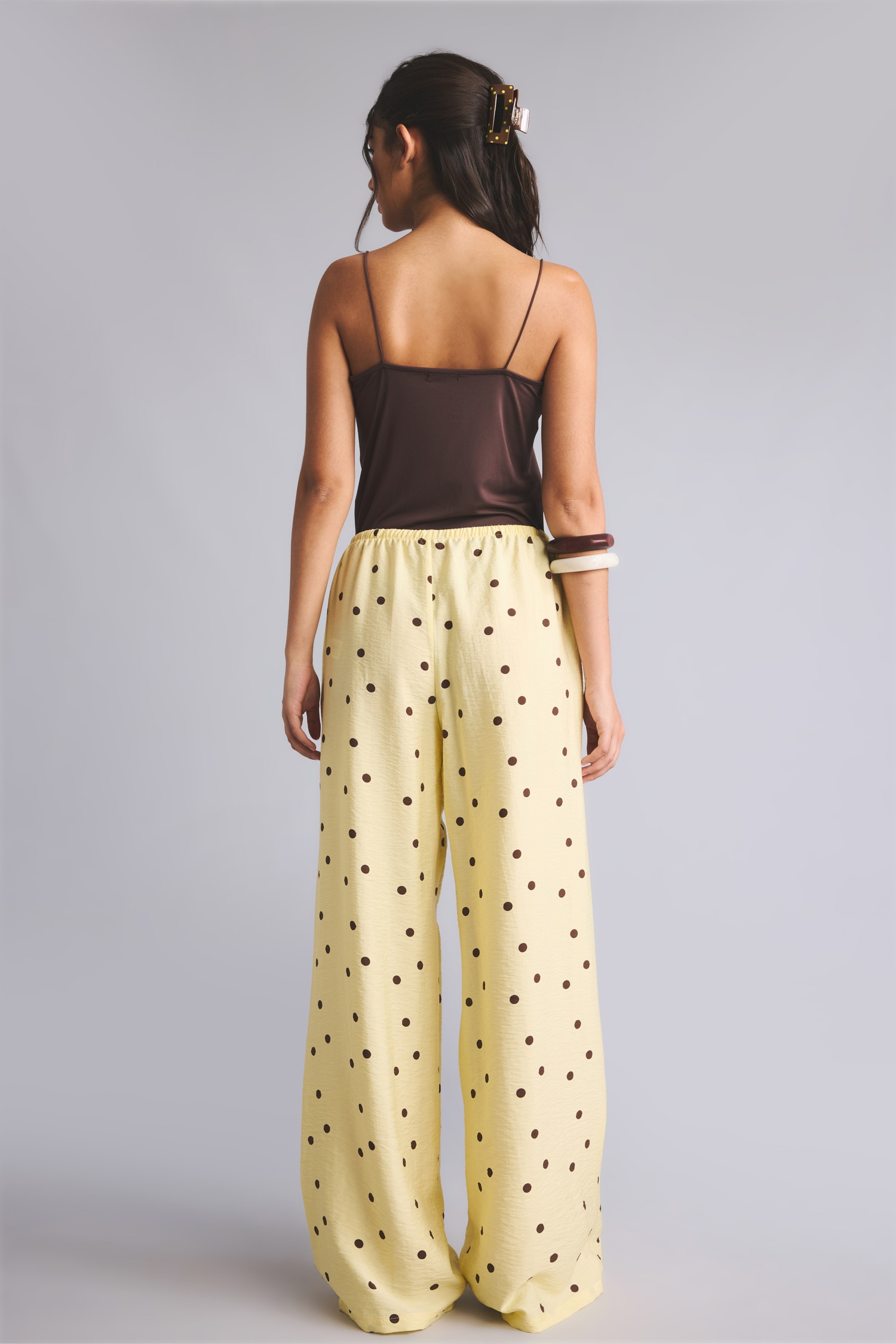 DeFacto Wide Leg Puantiyeli Pantolon görsel 5