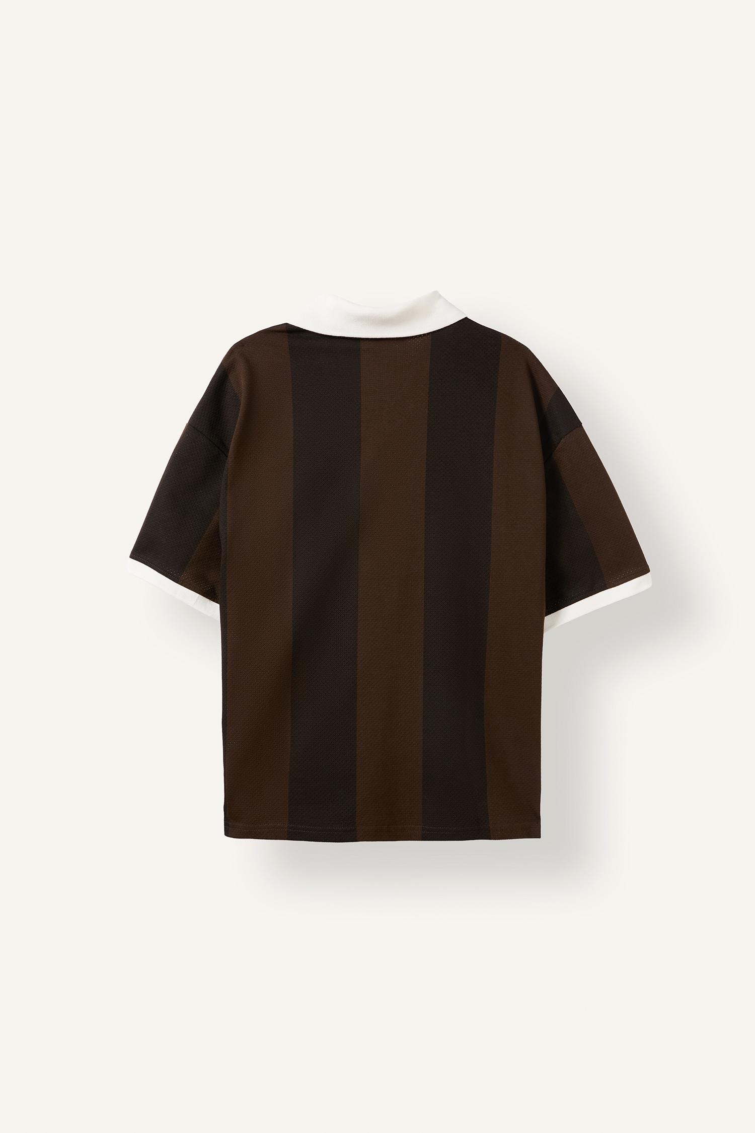 DeFacto Boxy Fit Polo Yaka Çizgili Tişört görsel 6