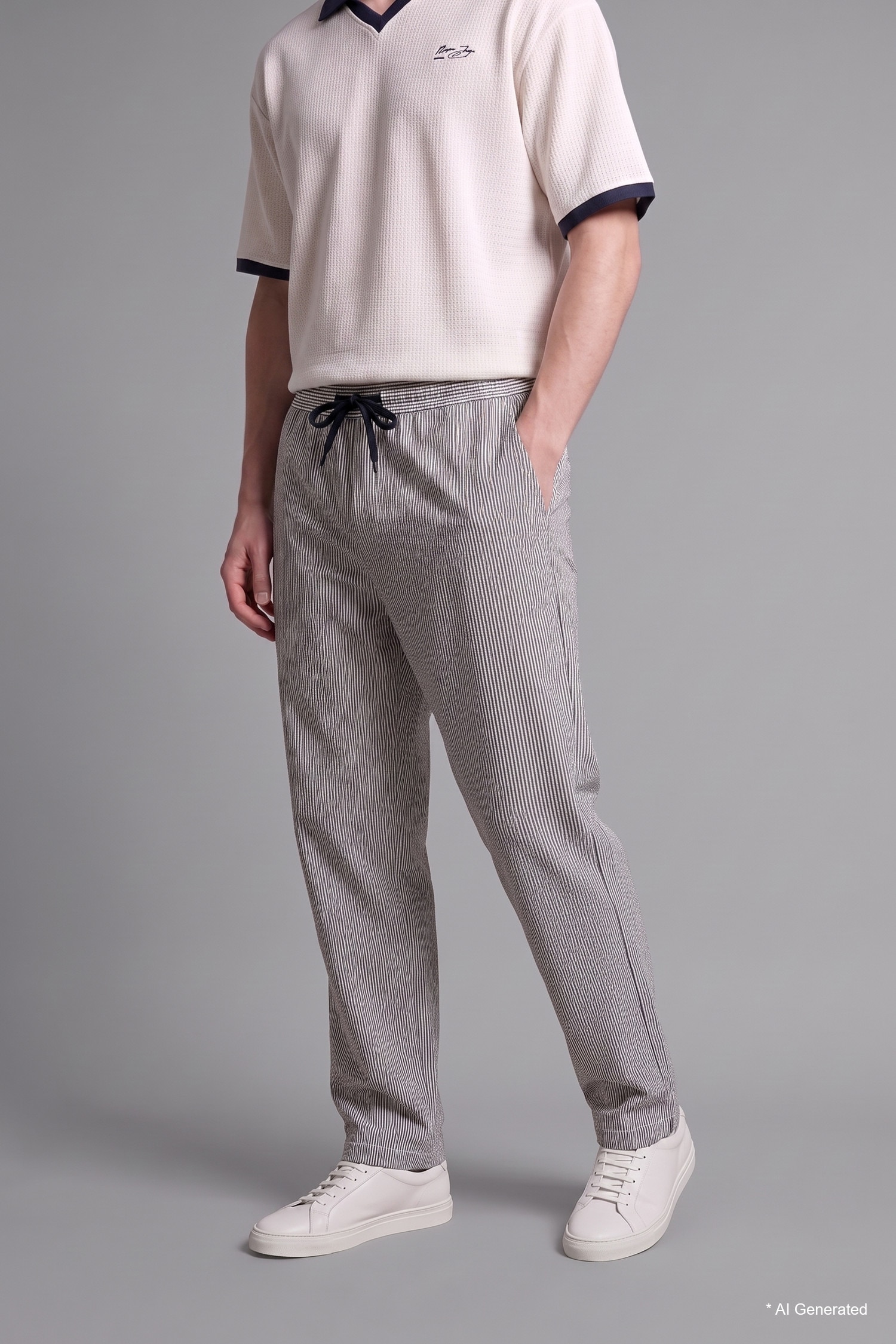 DeFacto Baggy Fit Çizgili Pantolon görsel 4