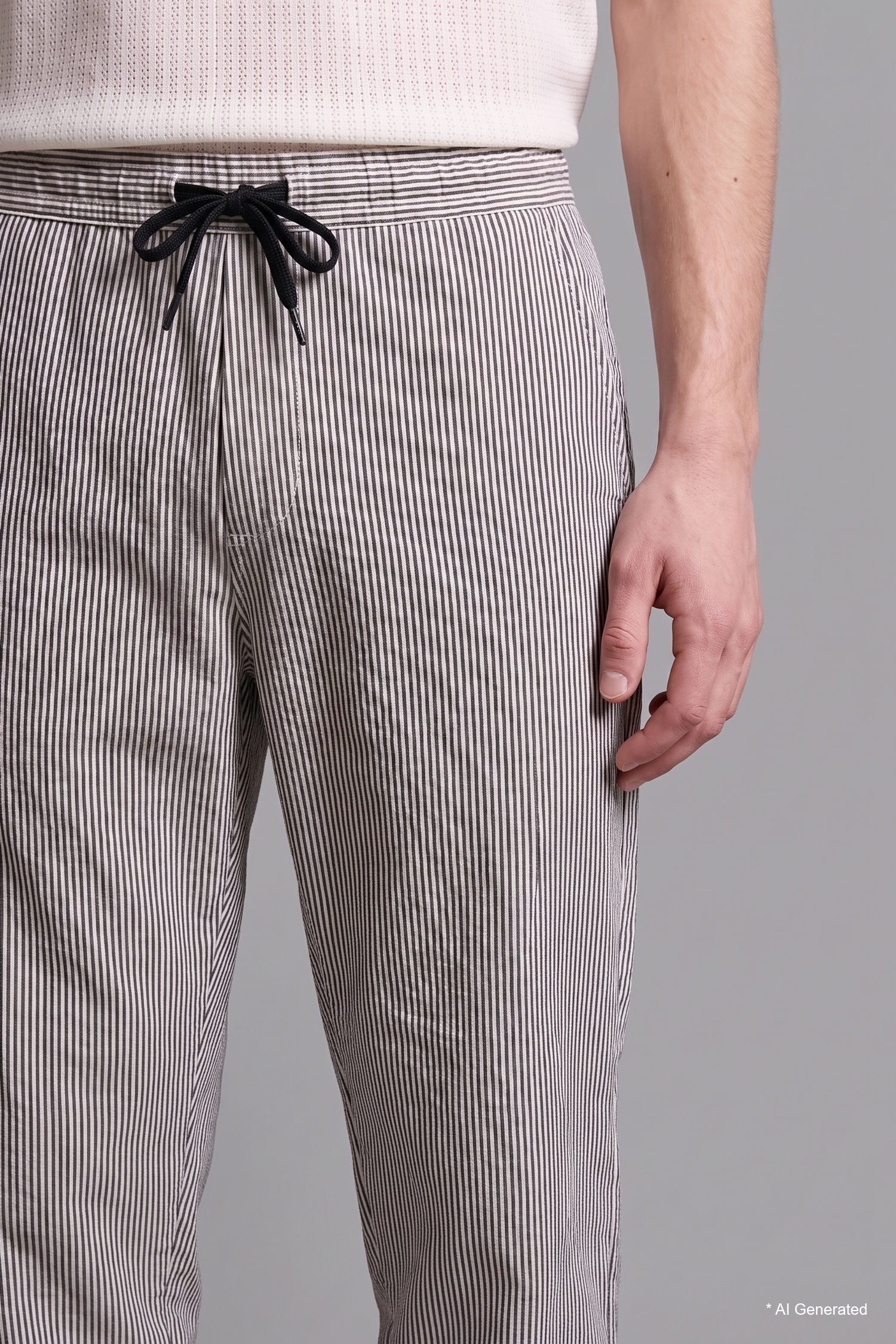 DeFacto Baggy Fit Çizgili Pantolon görsel 5