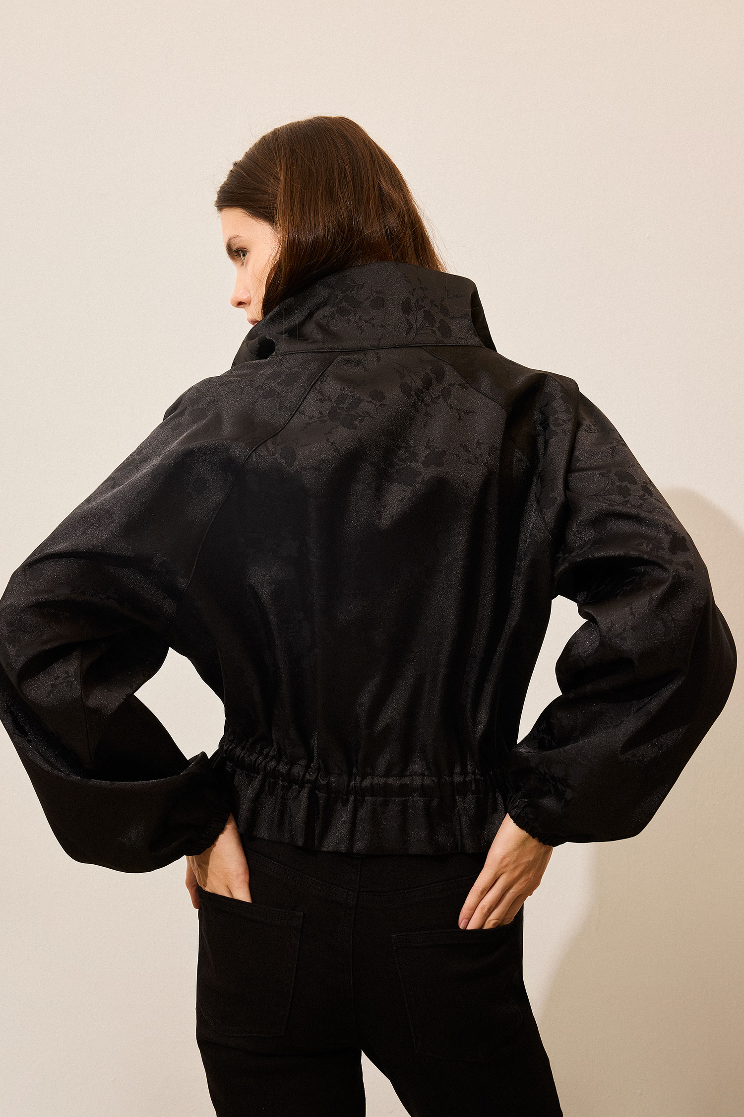 DeFacto Beli Büzgülü Balloon Fit Blazer görsel 6