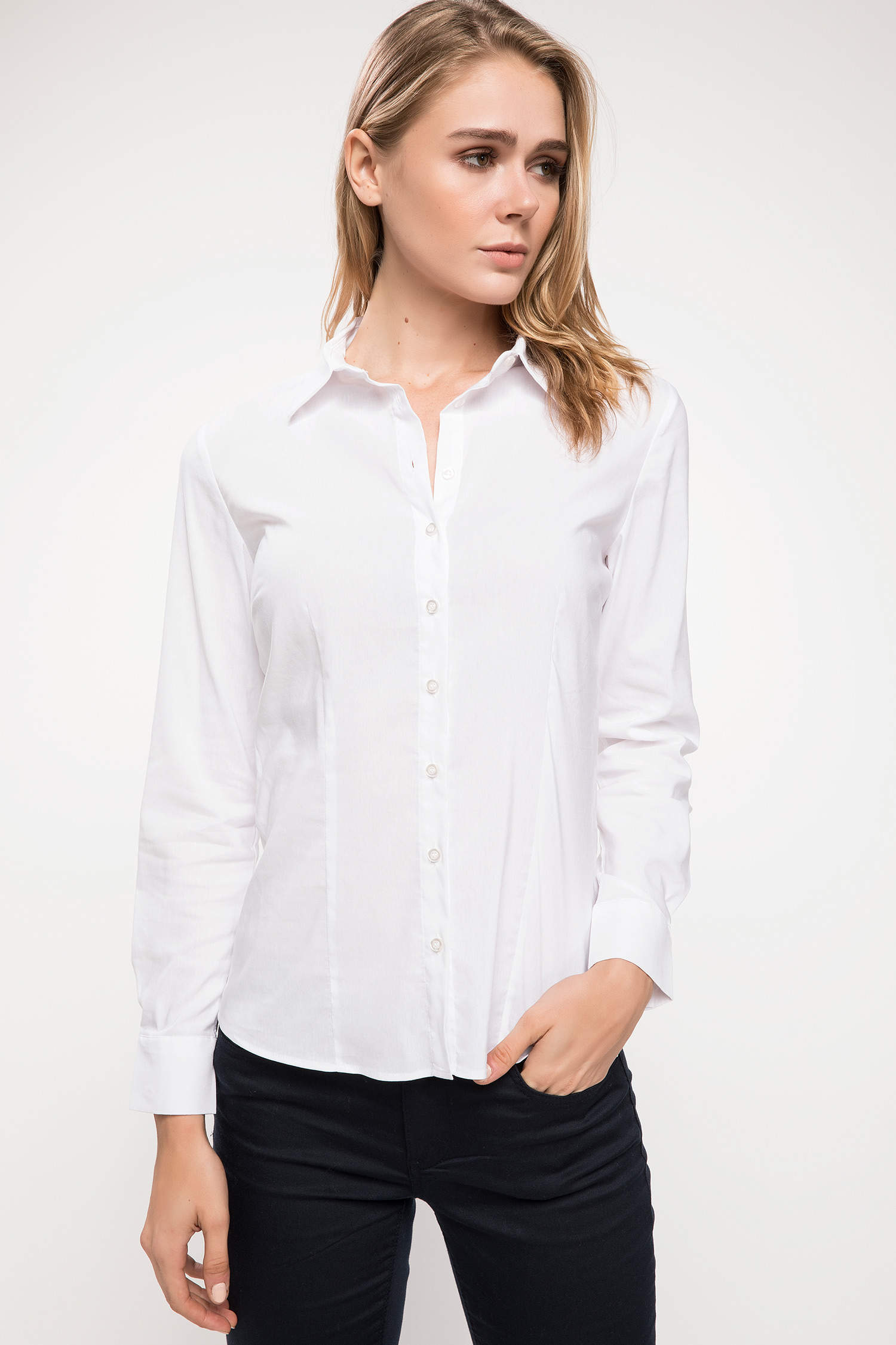 Defacto Basic Uzun Kollu Gömlek. 1