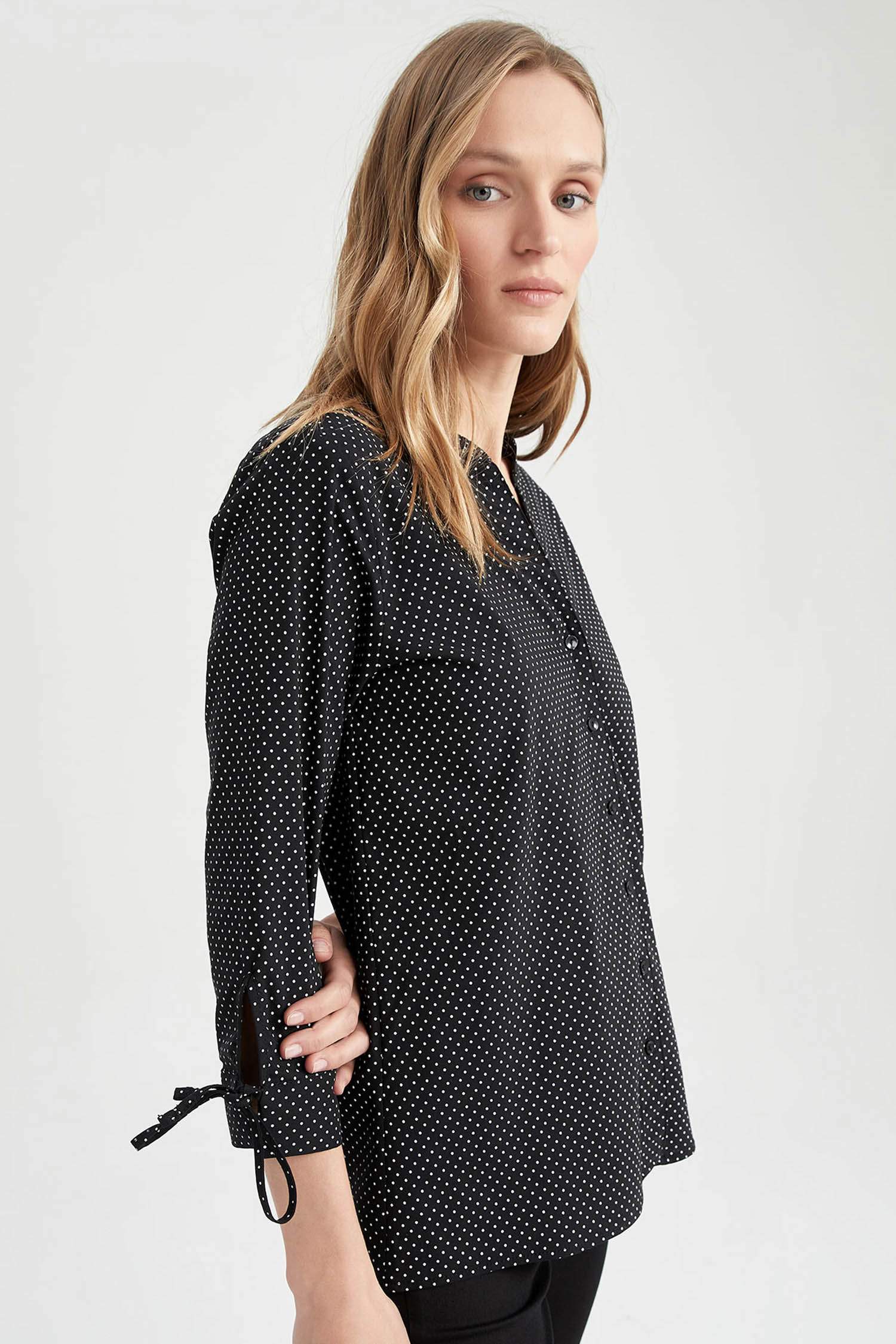 قميص مخصر بياخة مستديرة